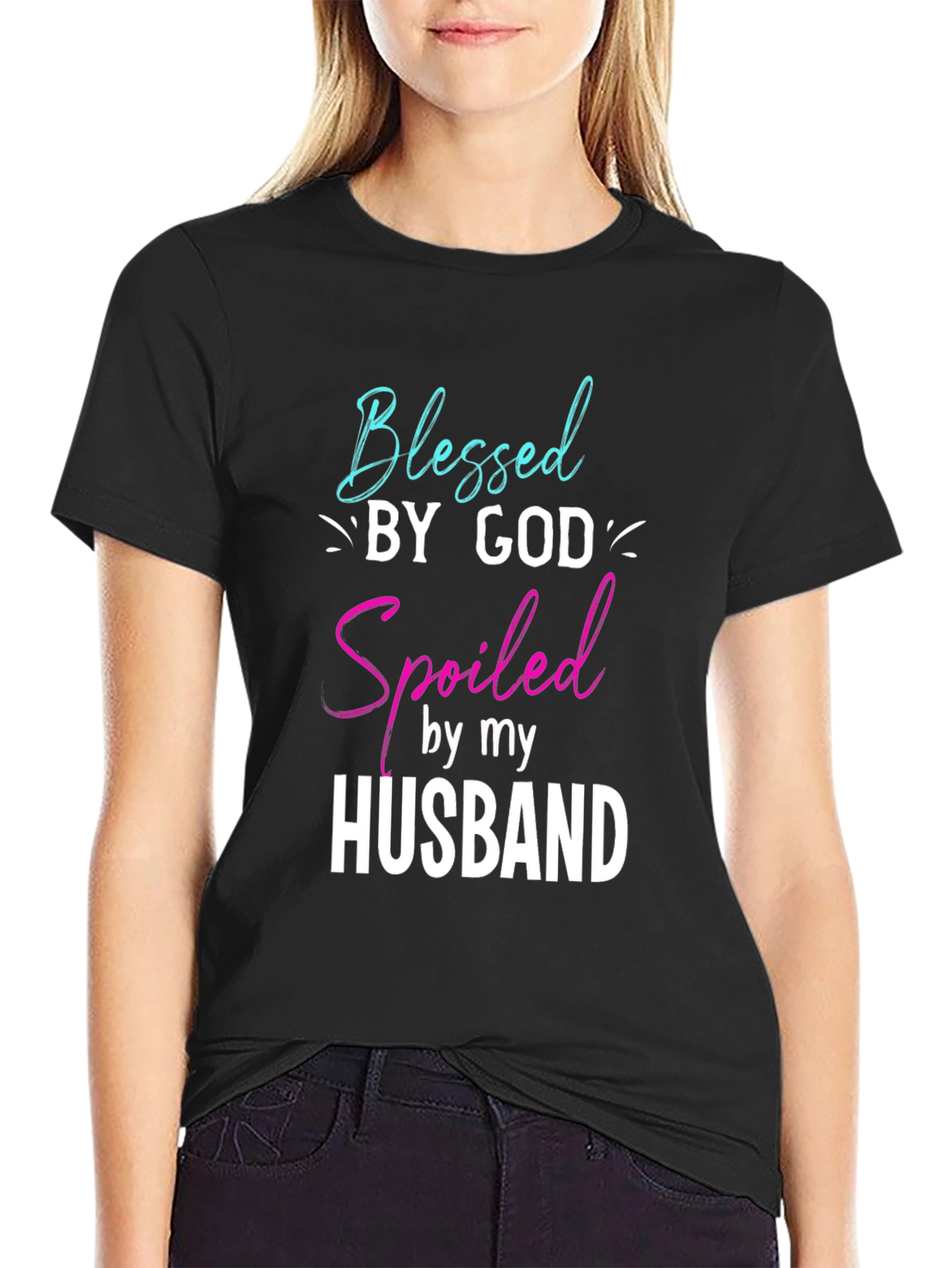 Blessed By God Spoiled By Husband T-Shirt