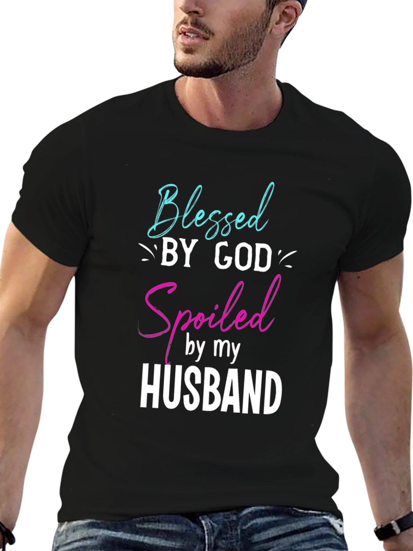 Blessed By God Spoiled By Husband T-Shirt