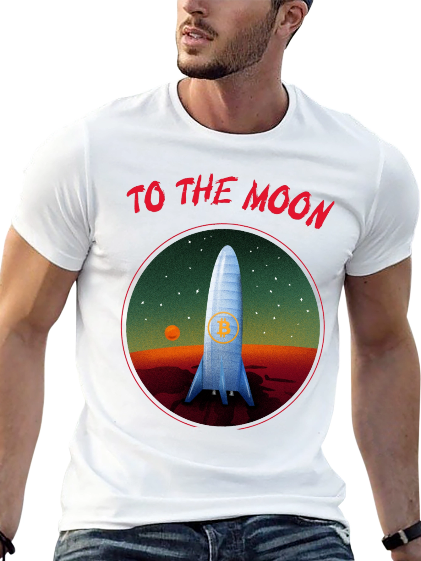 Bitcoin To The Moon Graphic Tee