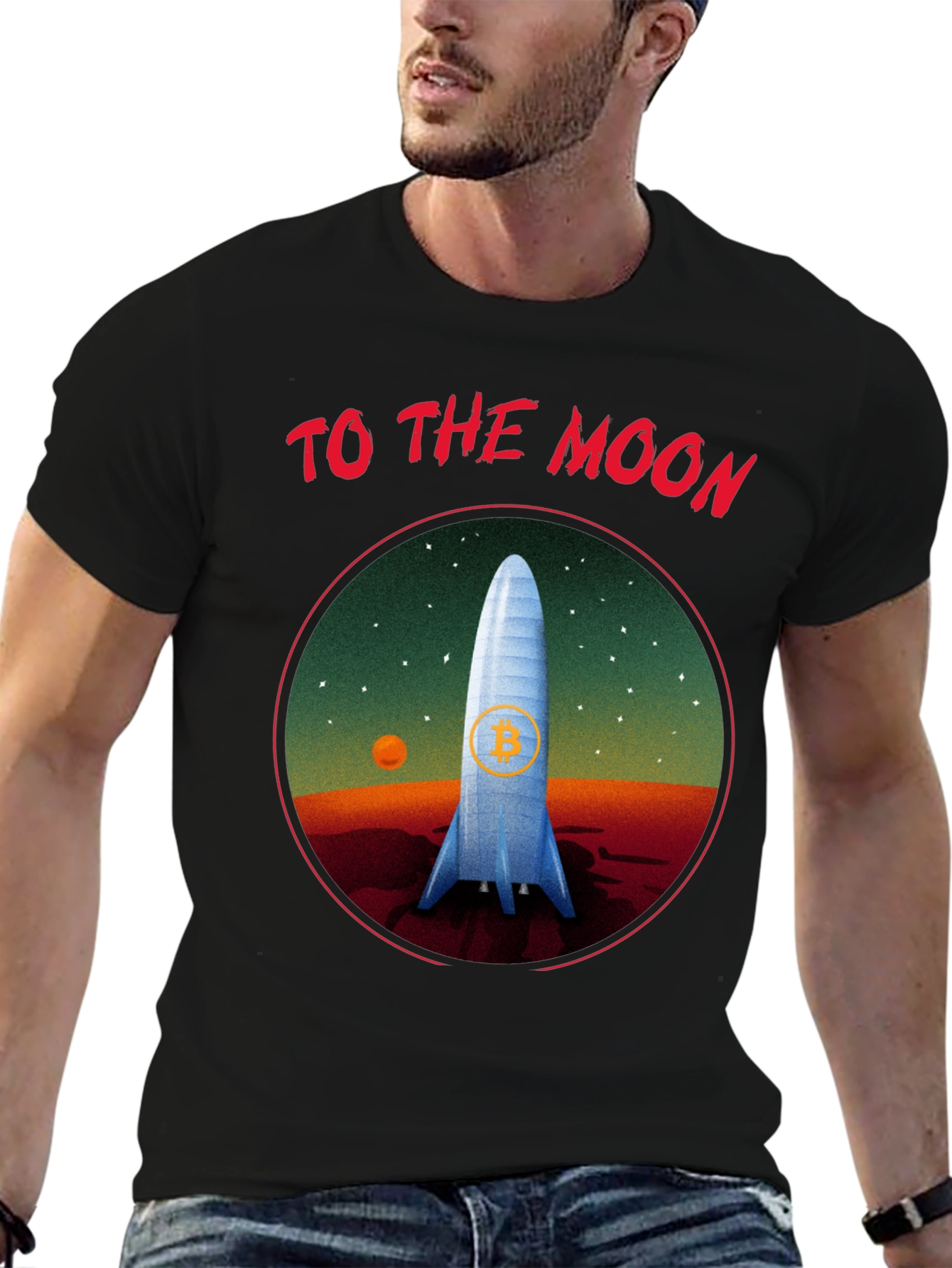 Bitcoin To The Moon Graphic Tee