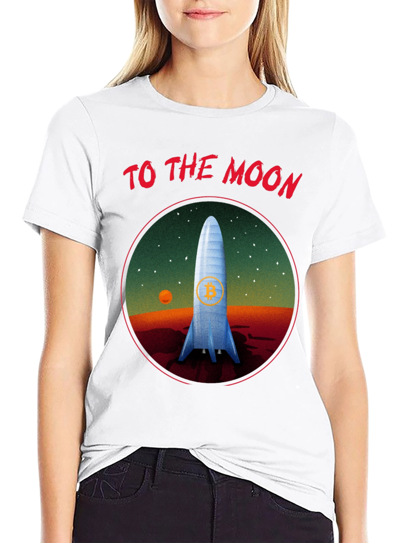 Bitcoin To The Moon Graphic Tee