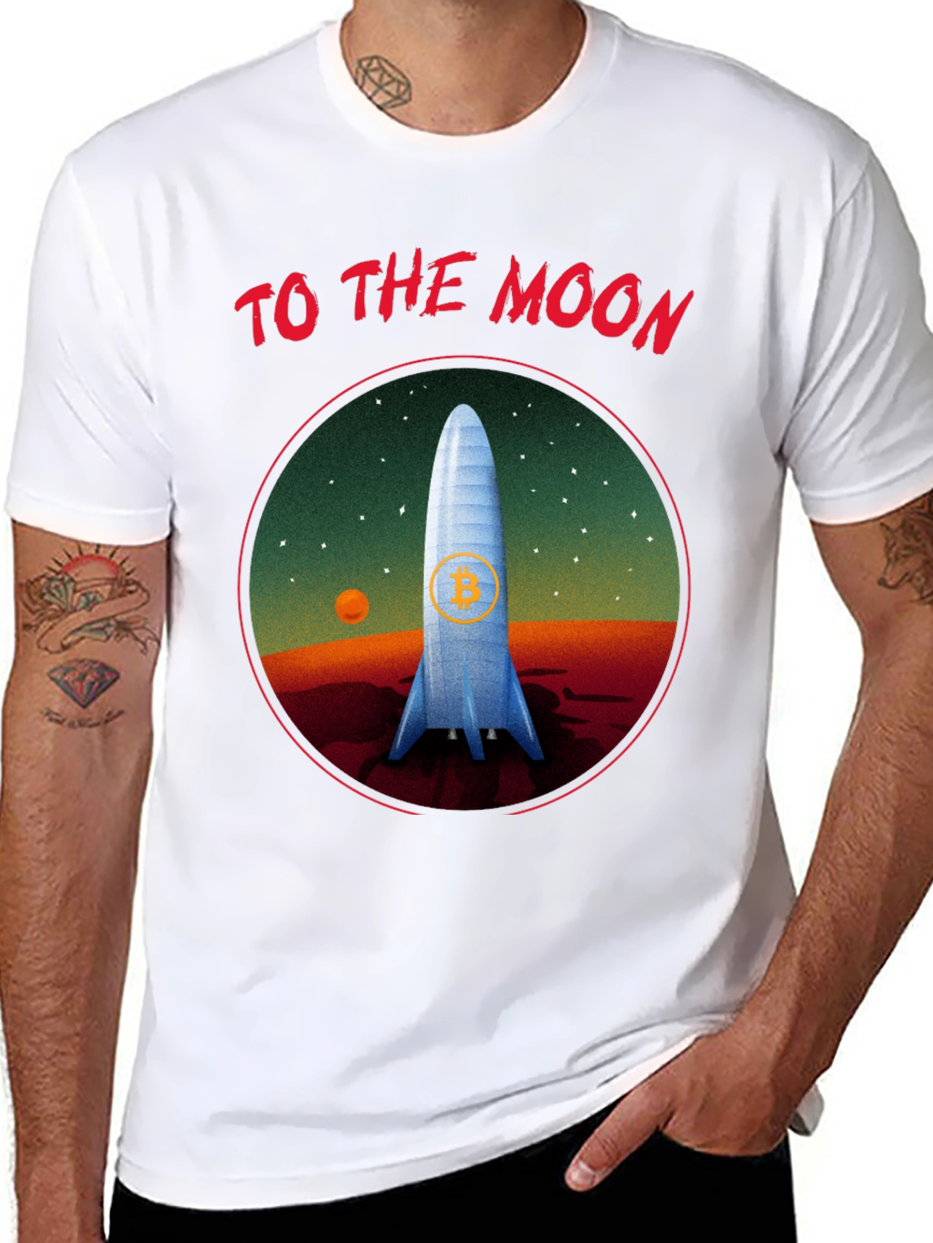 Bitcoin To The Moon Graphic Tee