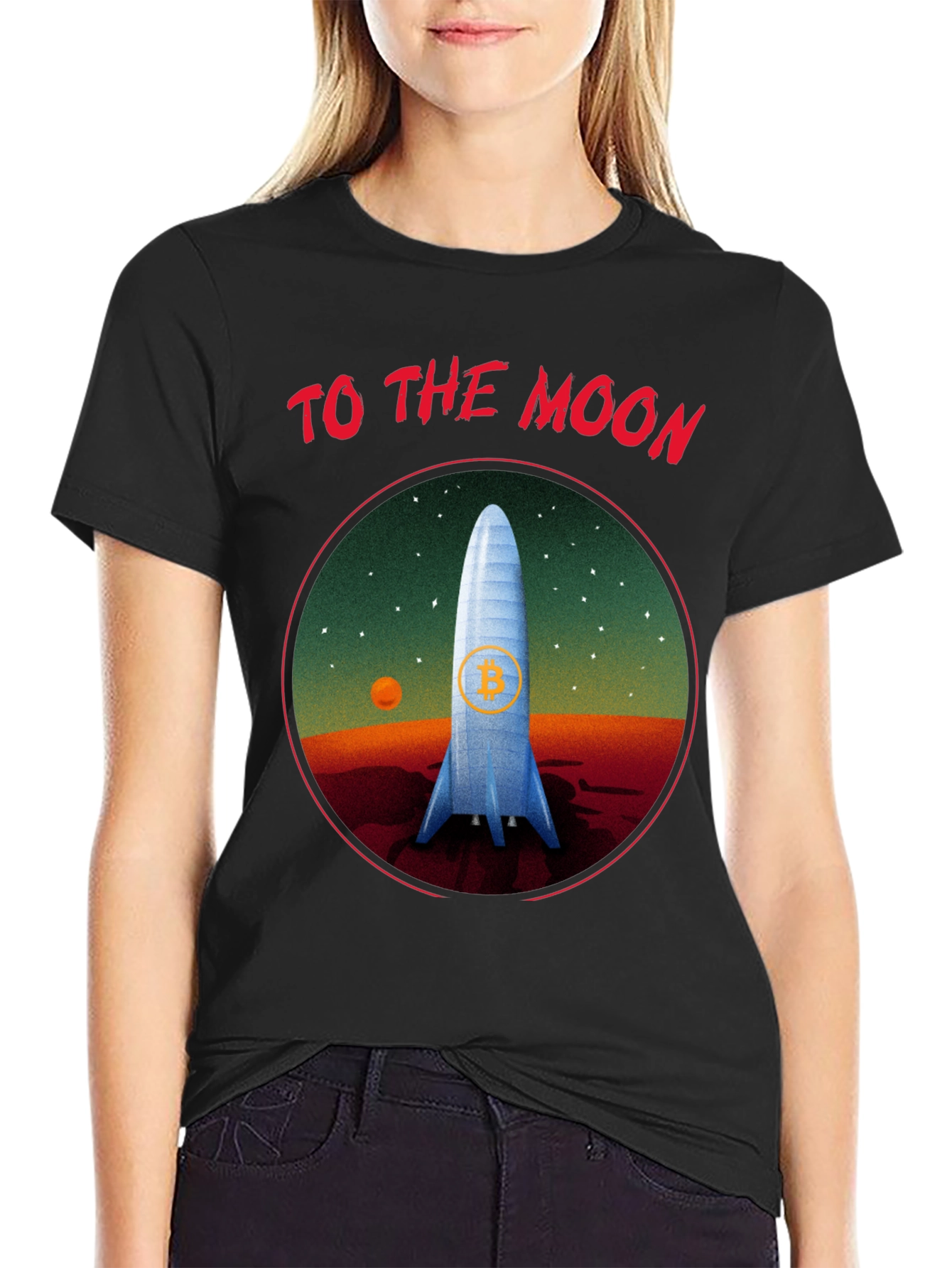 Bitcoin To The Moon Graphic Tee