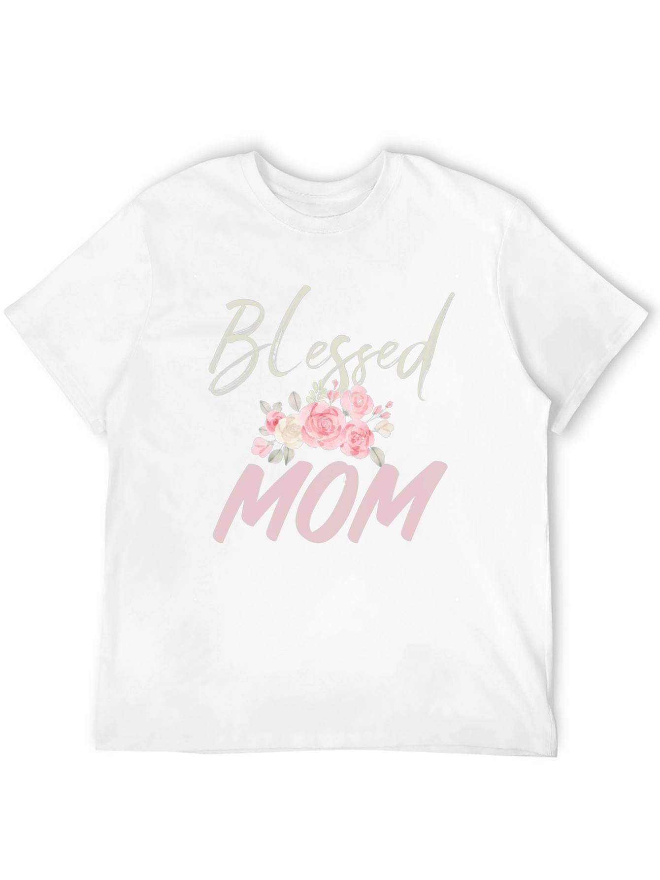 Blessed Mom Floral Graphic T-Shirt
