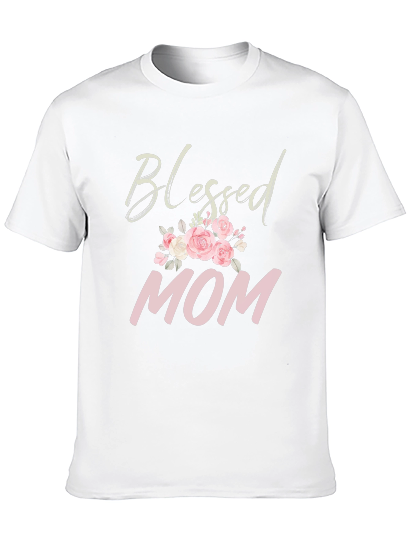 Blessed Mom Floral Graphic T-Shirt