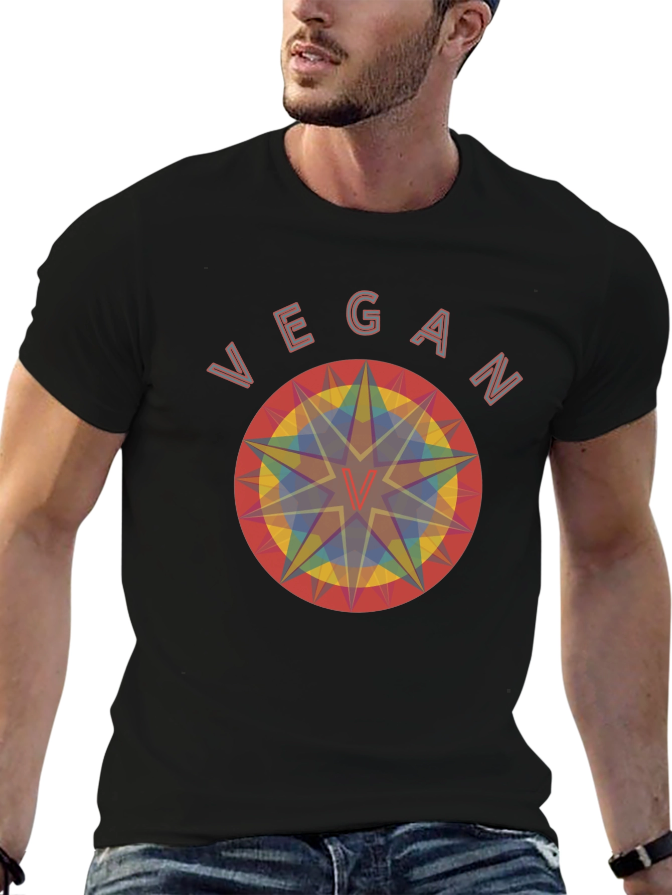 Vegan Geometric T-Shirt - Unisex Organic Cotton Tee
