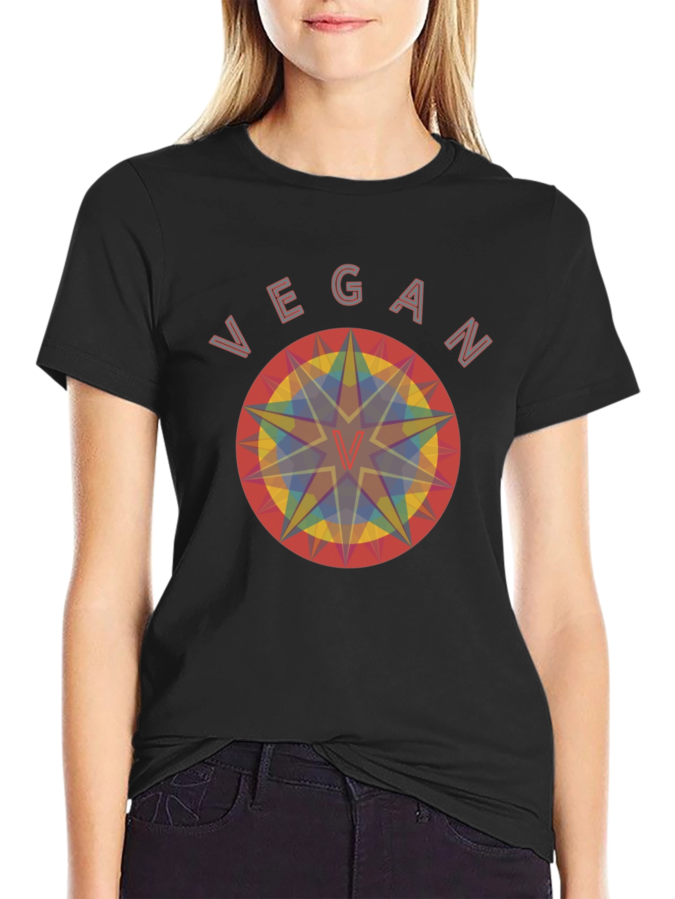Vegan Geometric T-Shirt - Unisex Organic Cotton Tee