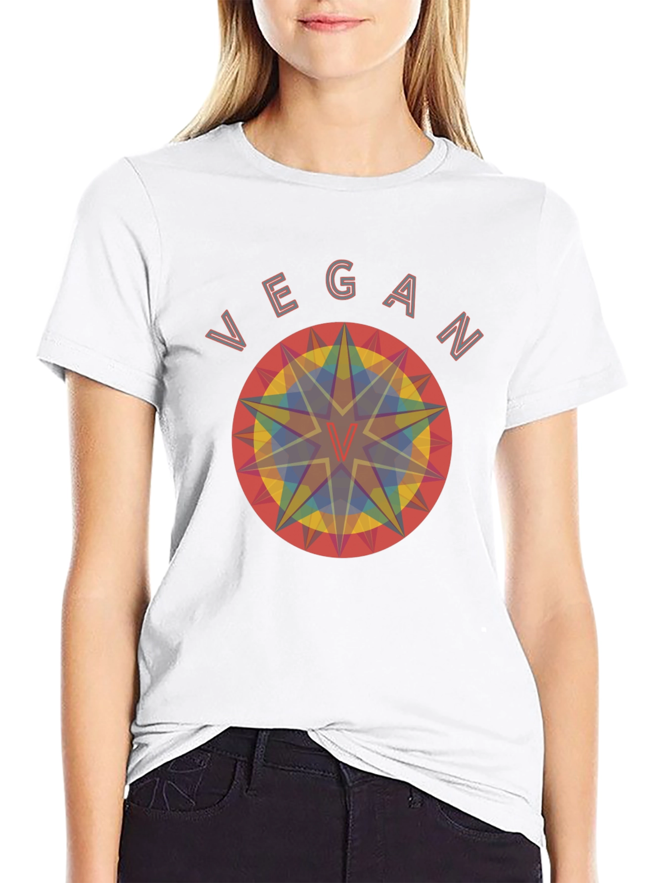 Vegan Geometric T-Shirt - Unisex Organic Cotton Tee