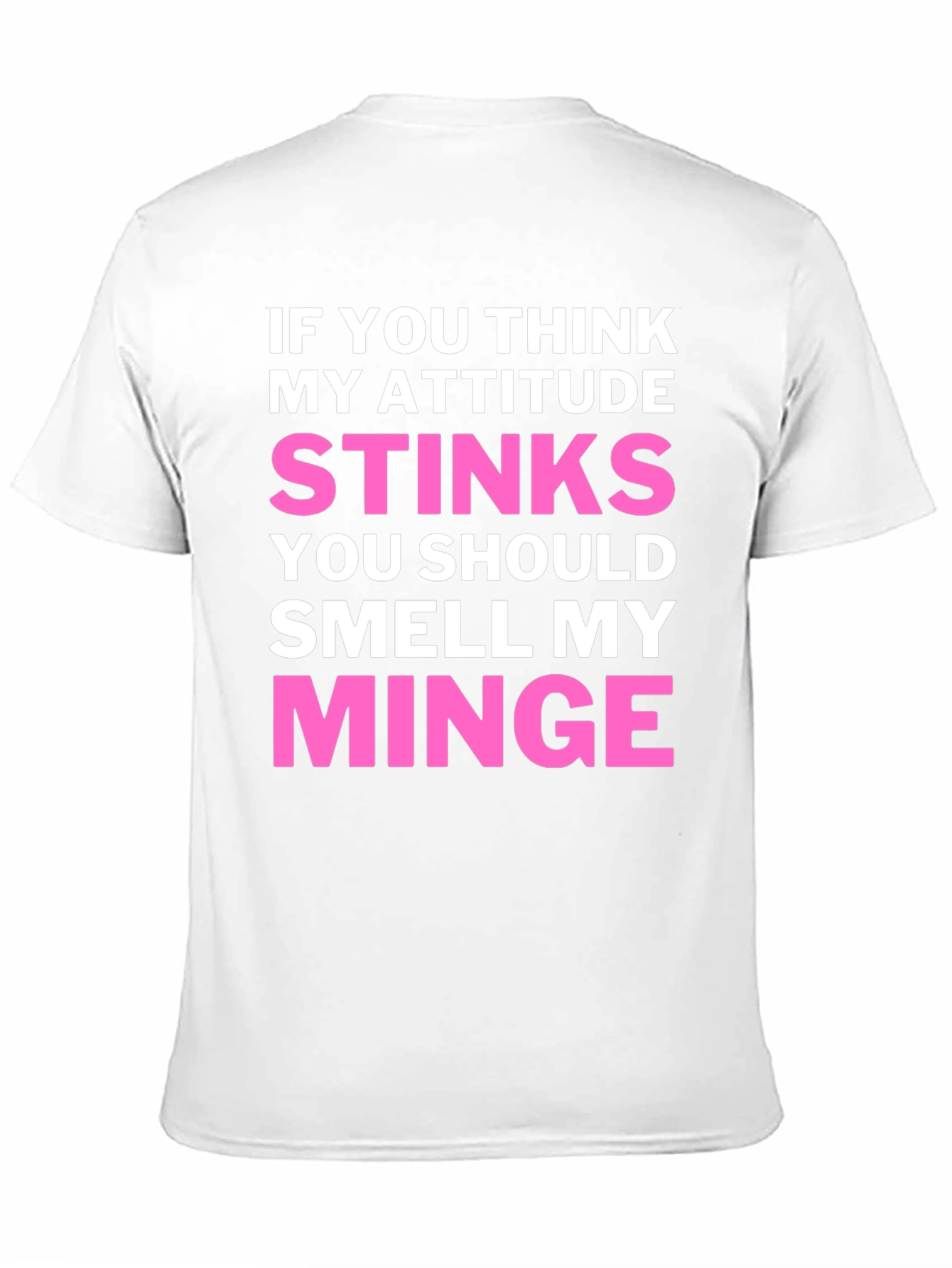 Attitude Stinks? Smell My Minge Funny Graphic T-Shirt