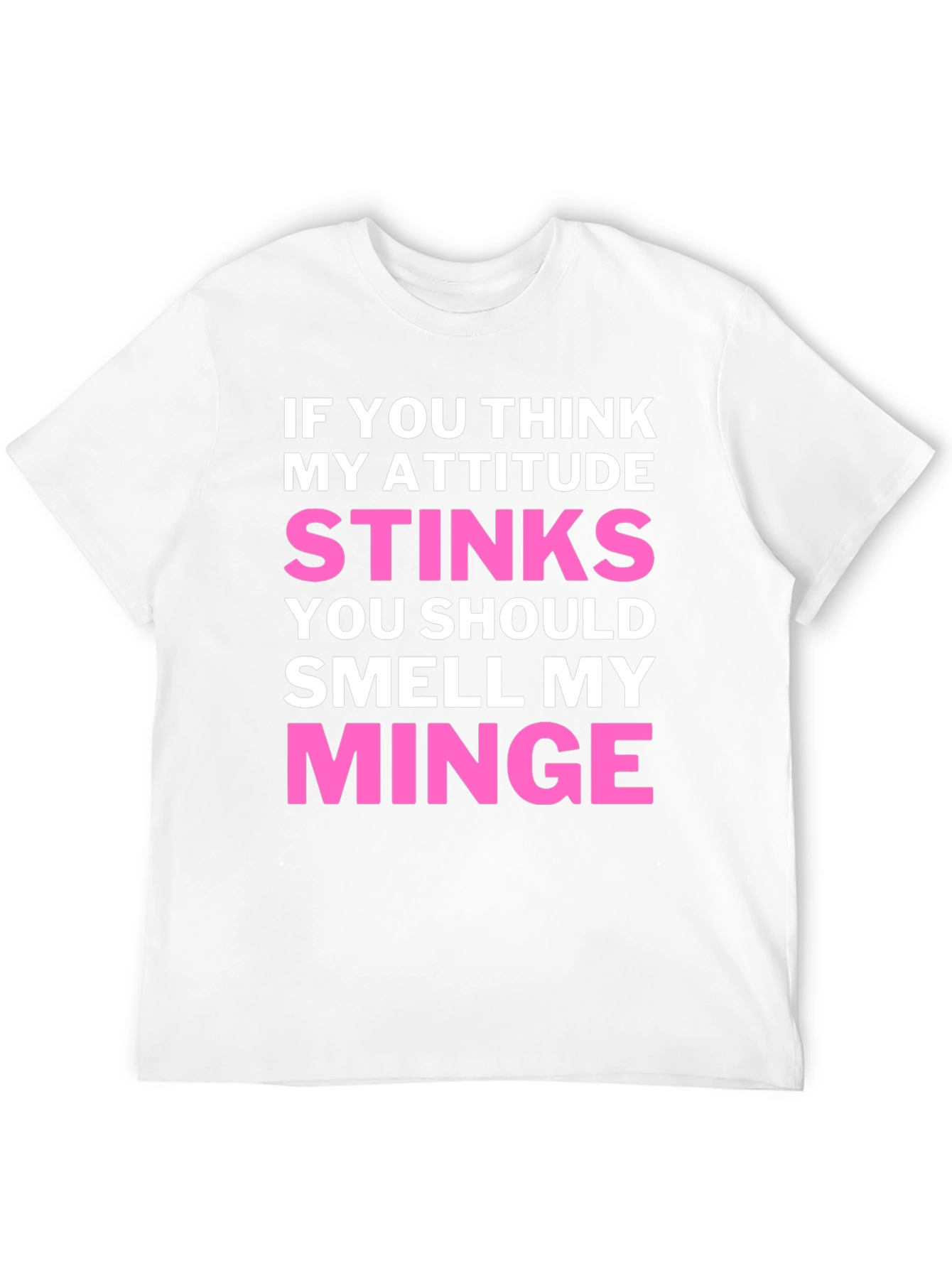 Attitude Stinks? Smell My Minge Funny Graphic T-Shirt
