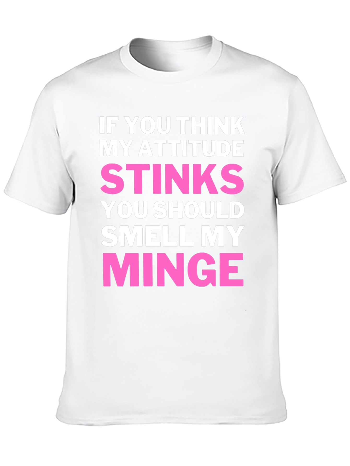 Attitude Stinks? Smell My Minge Funny Graphic T-Shirt