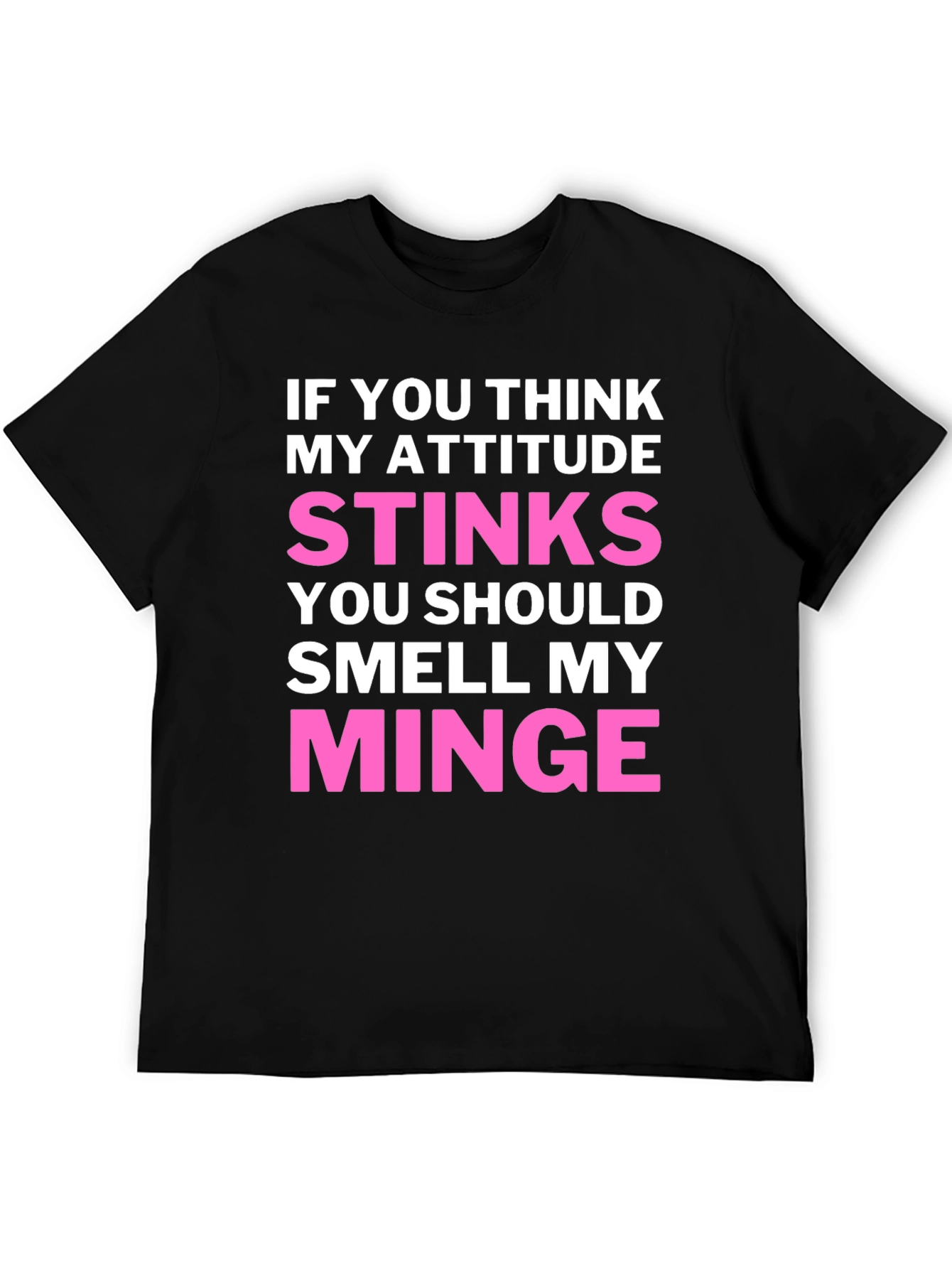 Attitude Stinks? Smell My Minge Funny Graphic T-Shirt