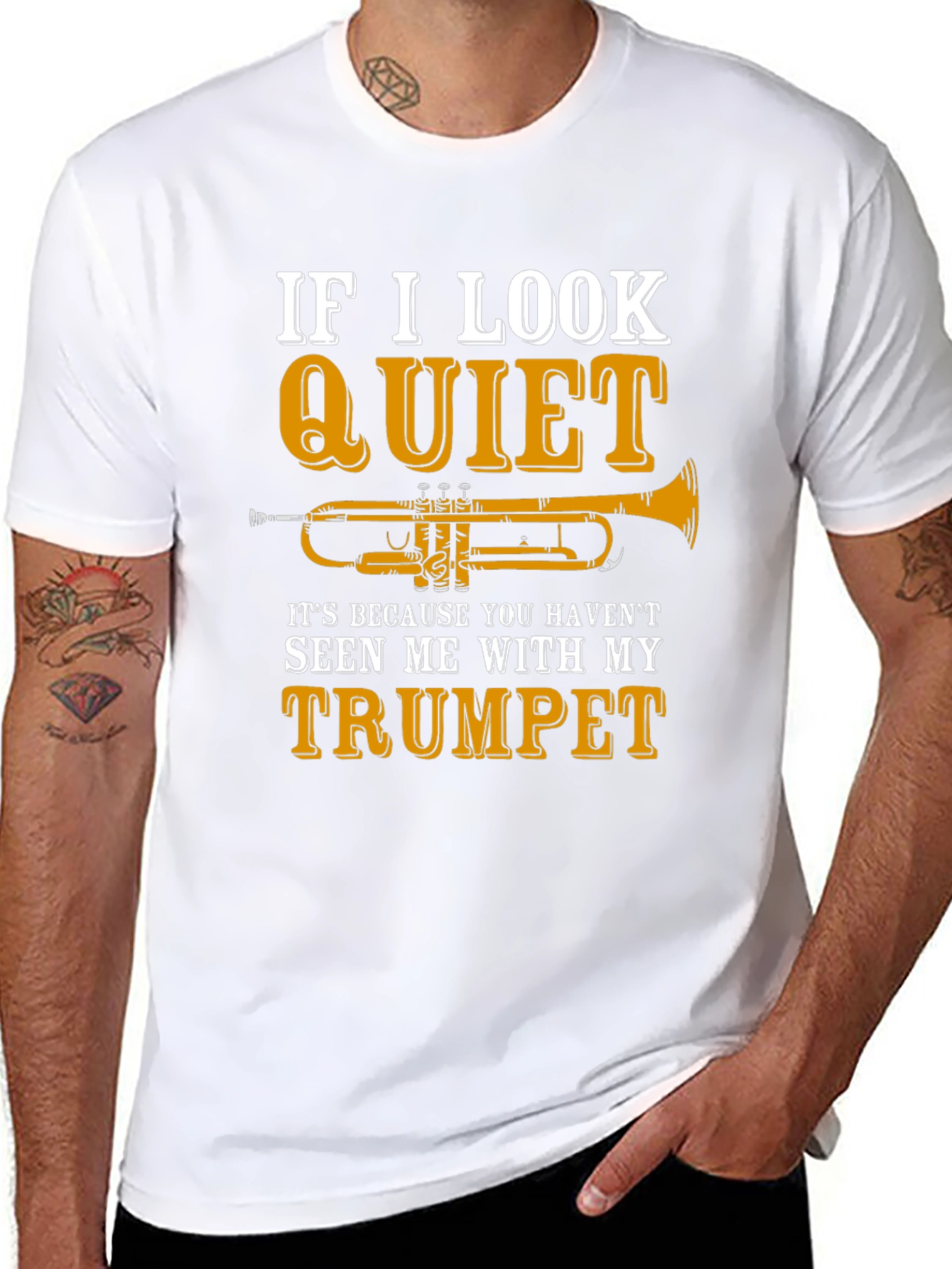 Quiet Trumpet Black T-Shirt