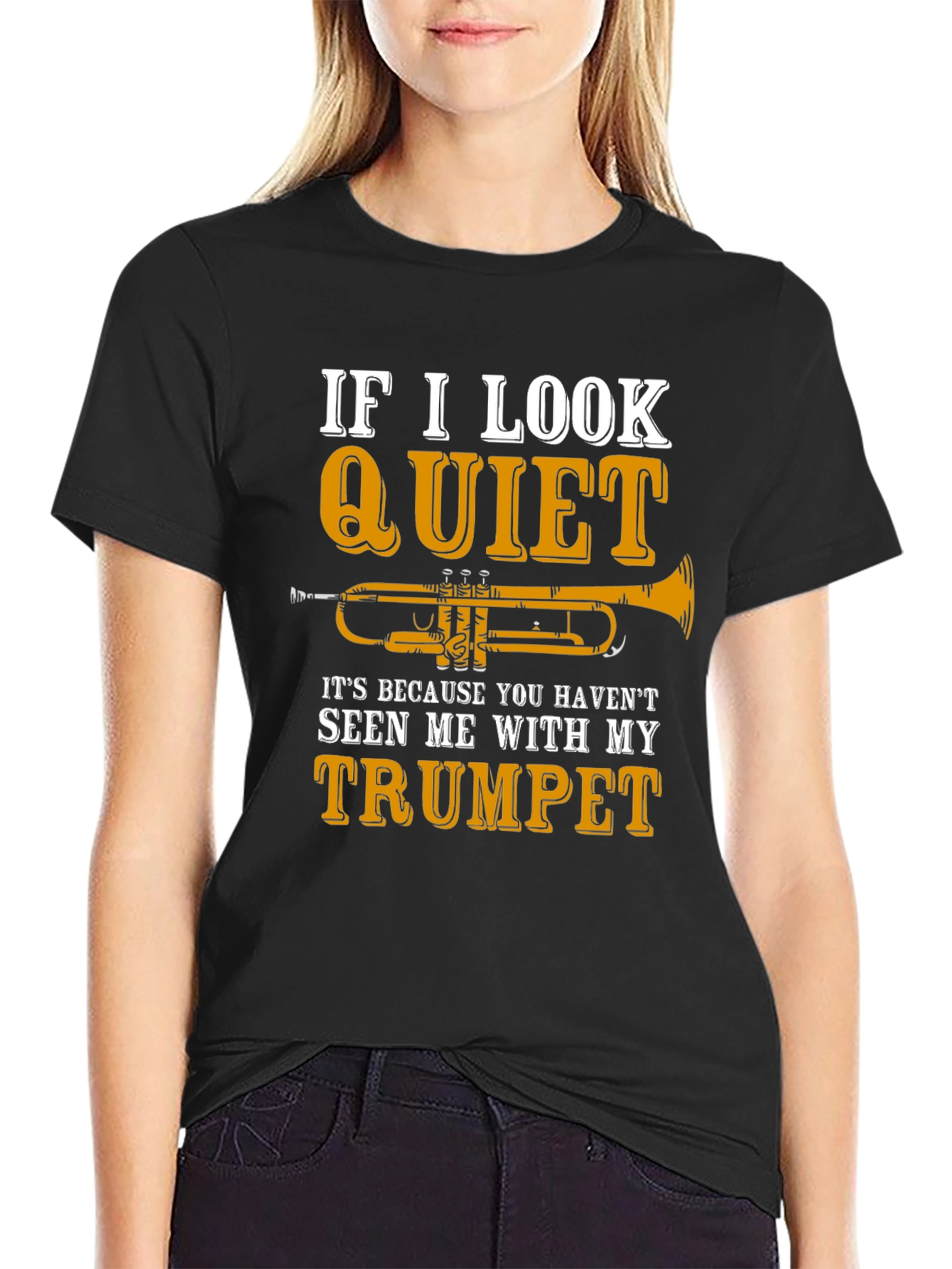 Quiet Trumpet Black T-Shirt