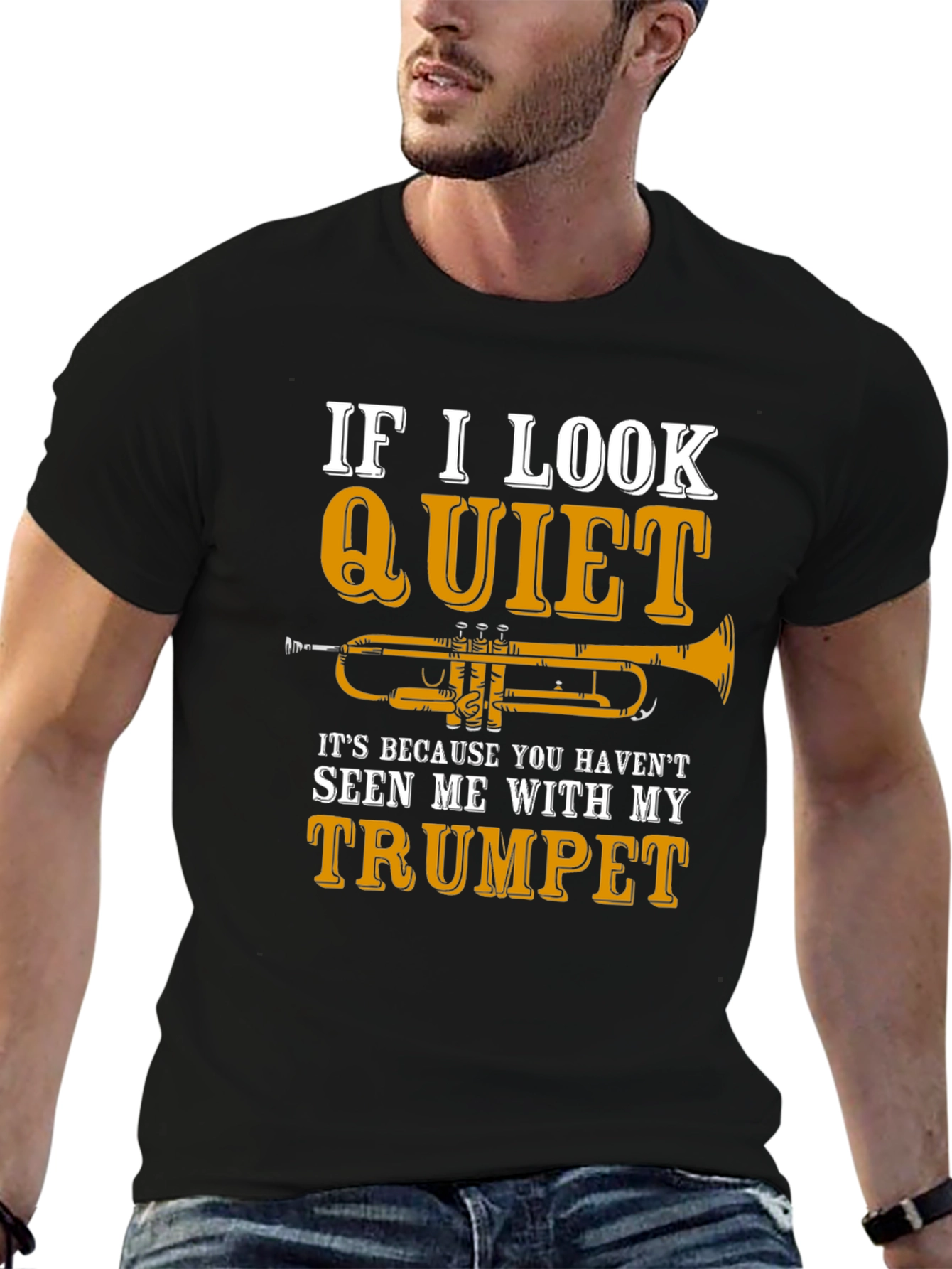 Quiet Trumpet Black T-Shirt