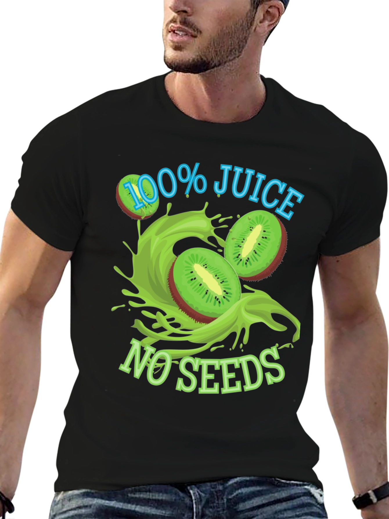 100% Juice No Seeds Black T-Shirt