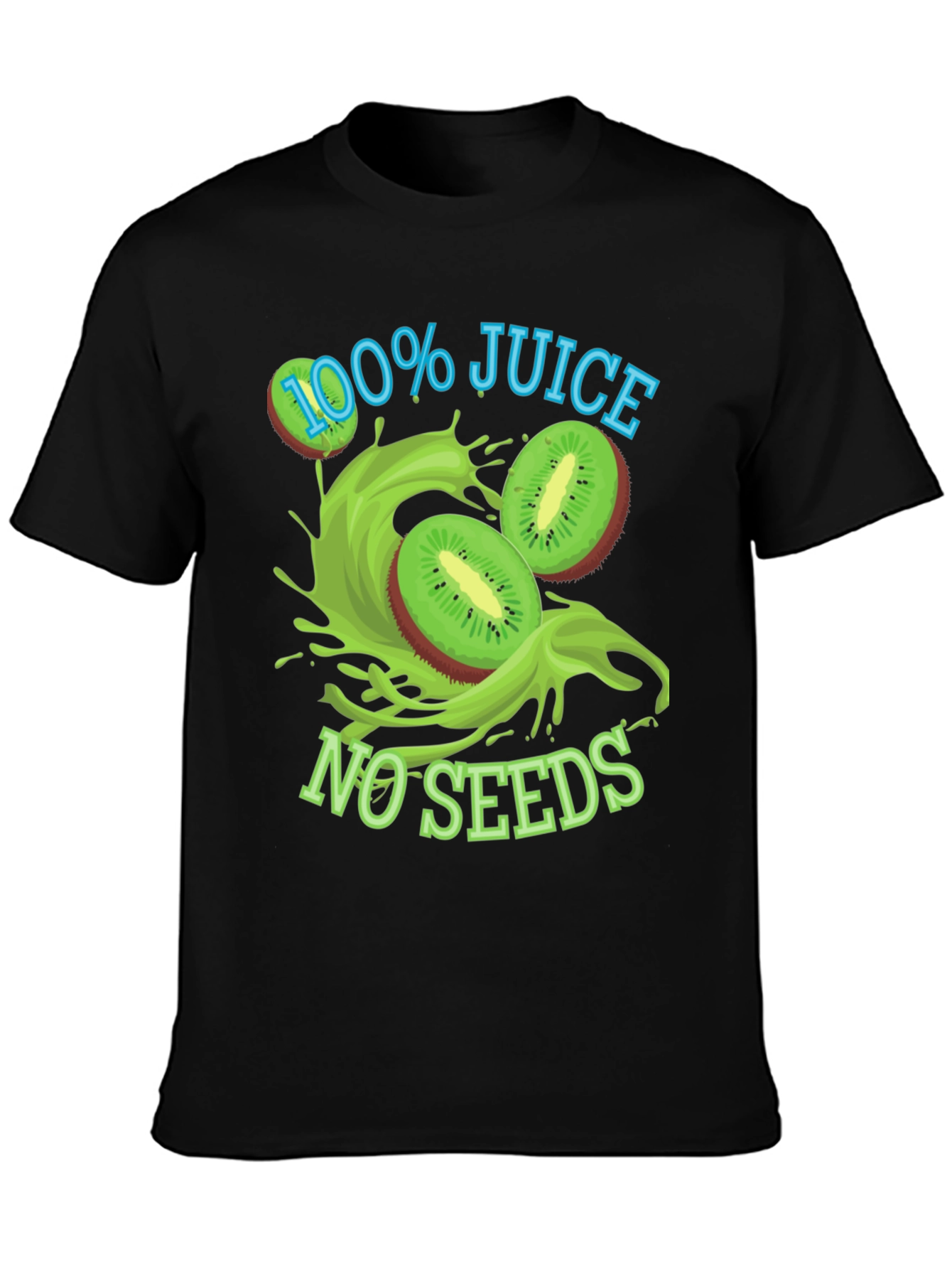 100% Juice No Seeds Black T-Shirt