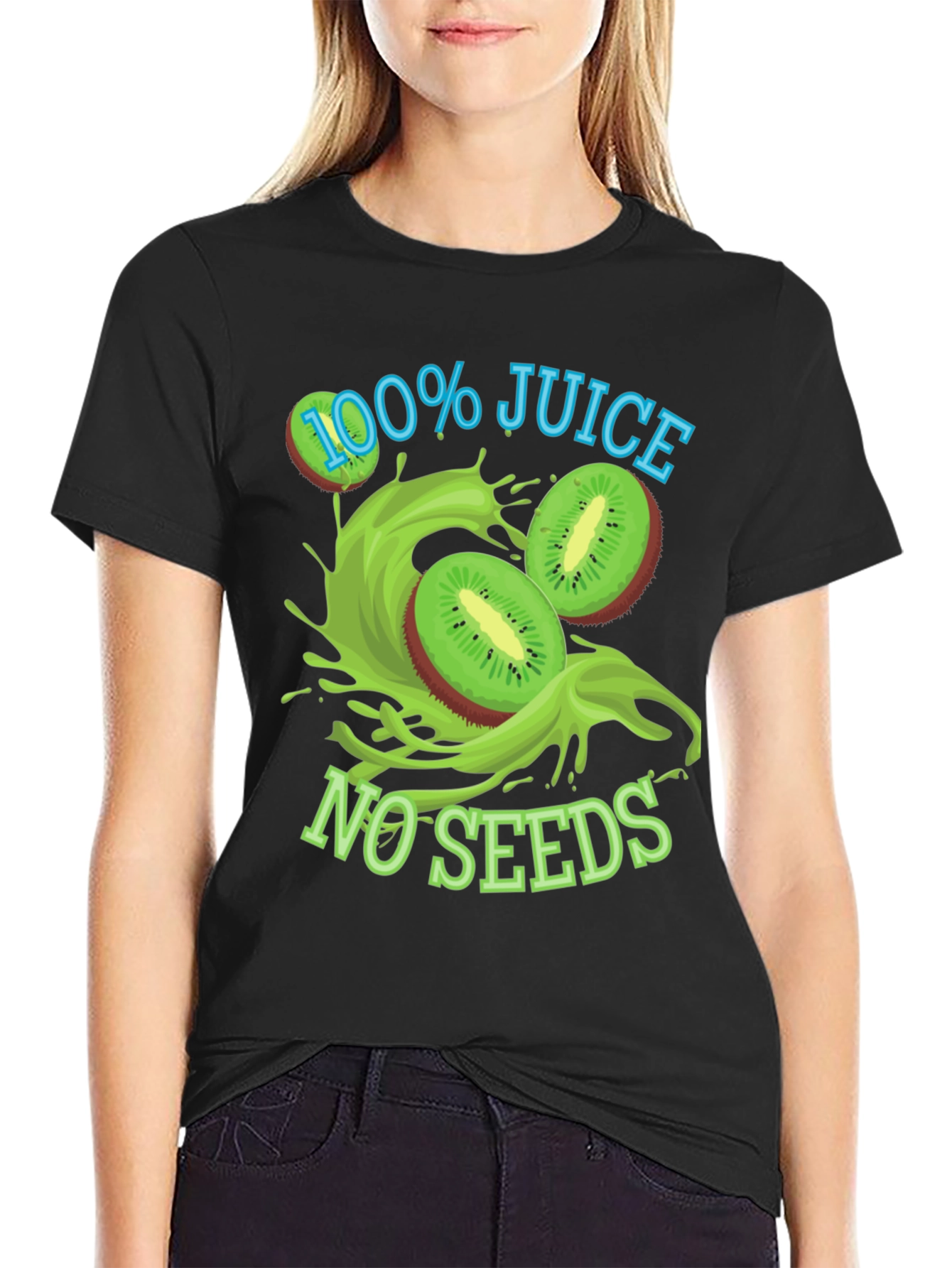 100% Juice No Seeds Black T-Shirt