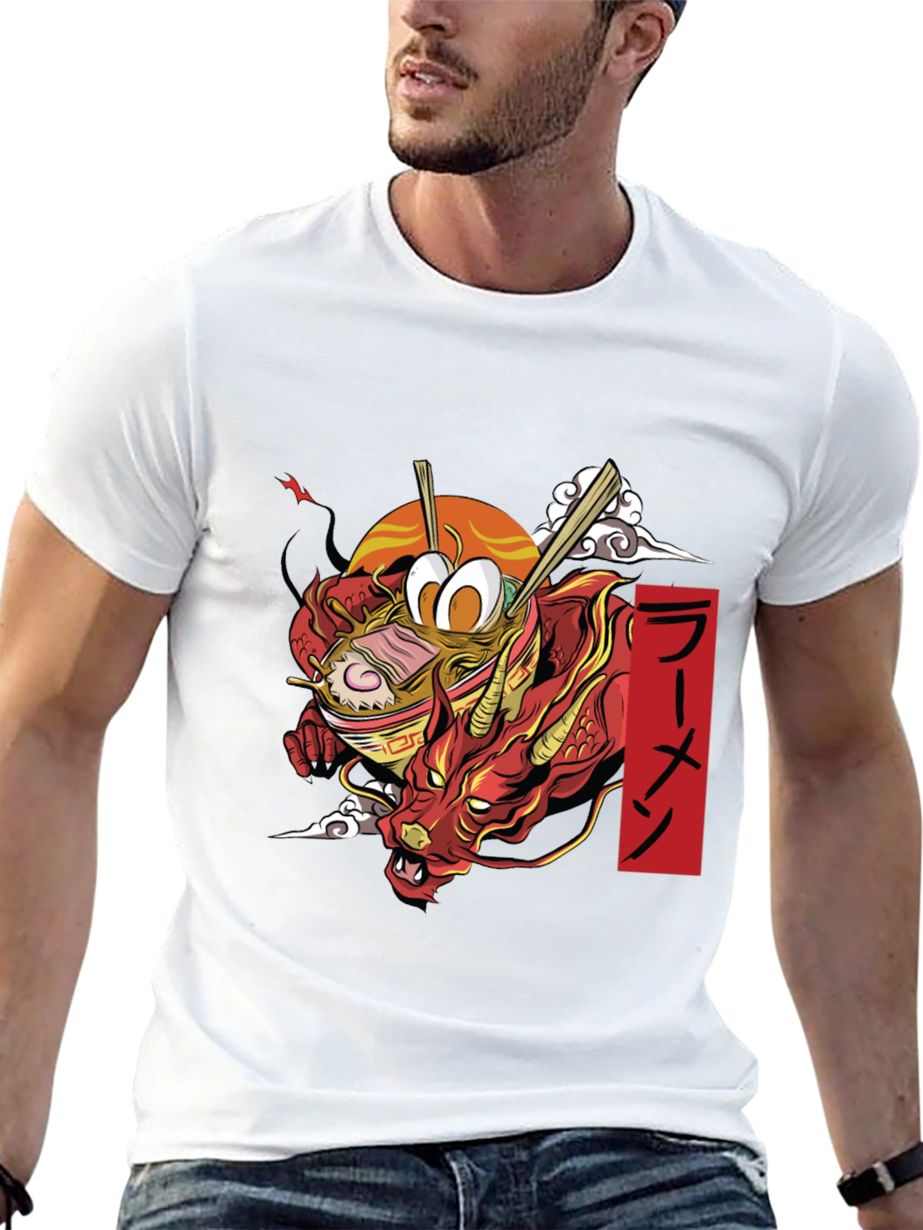 Ramen Dragon Graphic Tee - Unique Anime Style