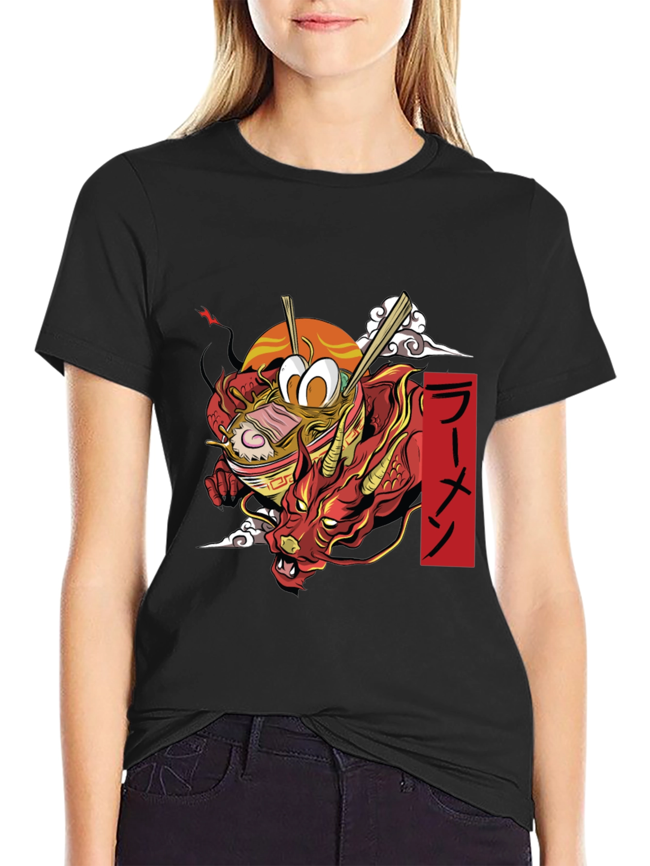 Ramen Dragon Graphic Tee - Unique Anime Style