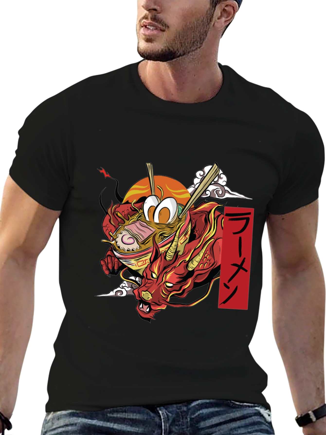 Ramen Dragon Graphic Tee - Unique Anime Style