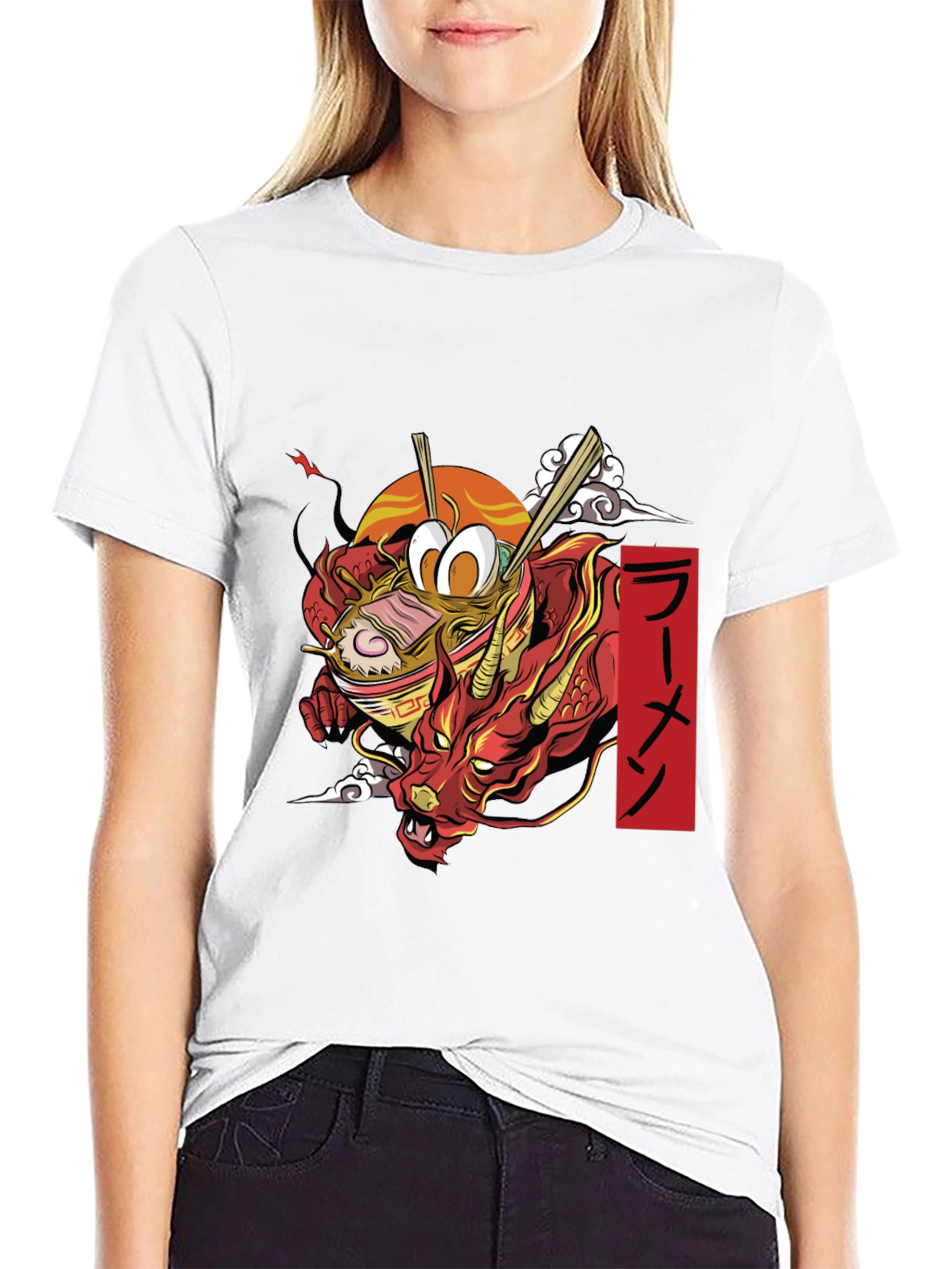 Ramen Dragon Graphic Tee - Unique Anime Style