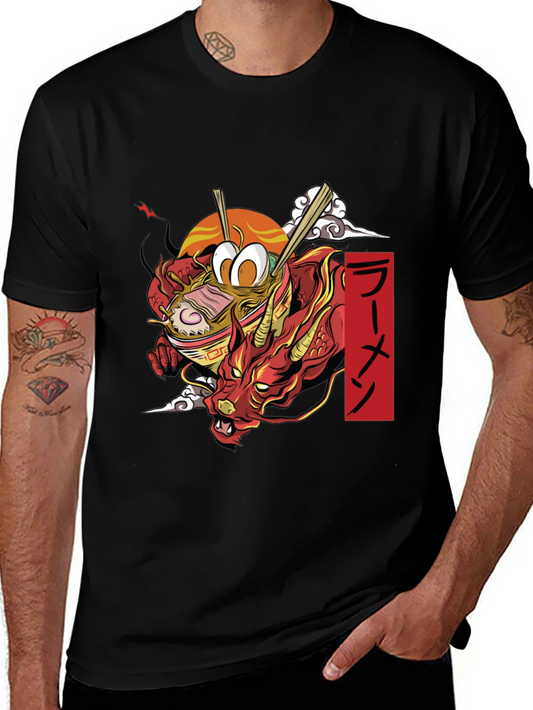 Ramen Dragon Graphic Tee - Unique Anime Style