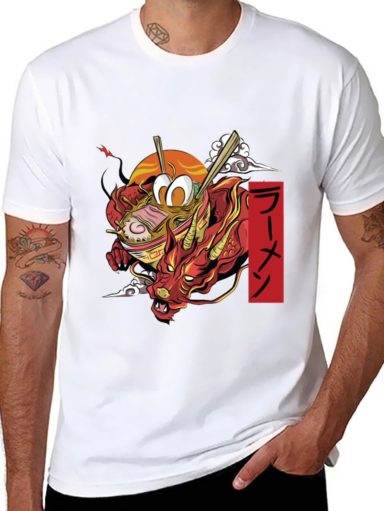 Ramen Dragon Graphic Tee - Unique Anime Style