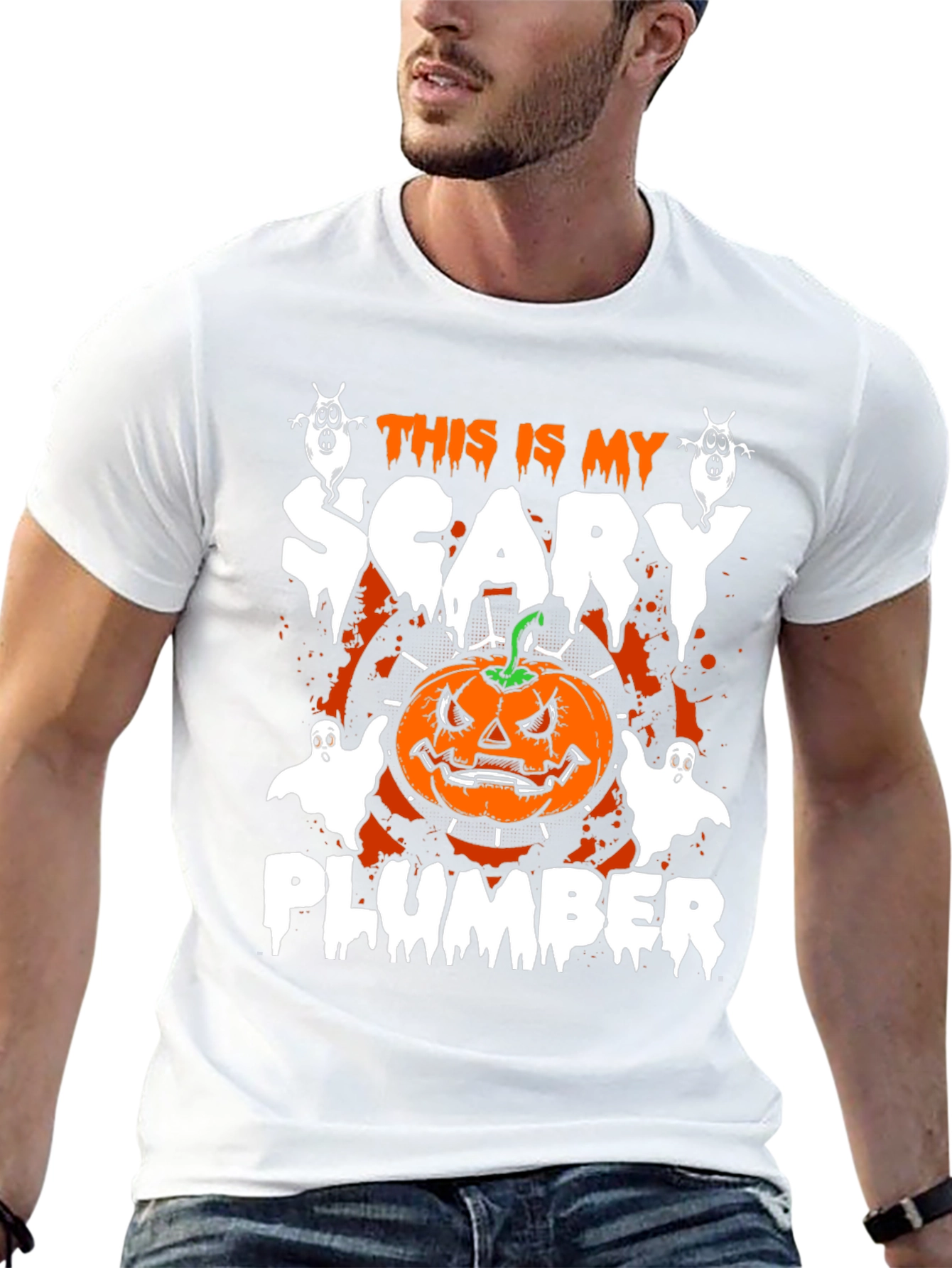Scary Plumber Halloween T-Shirt