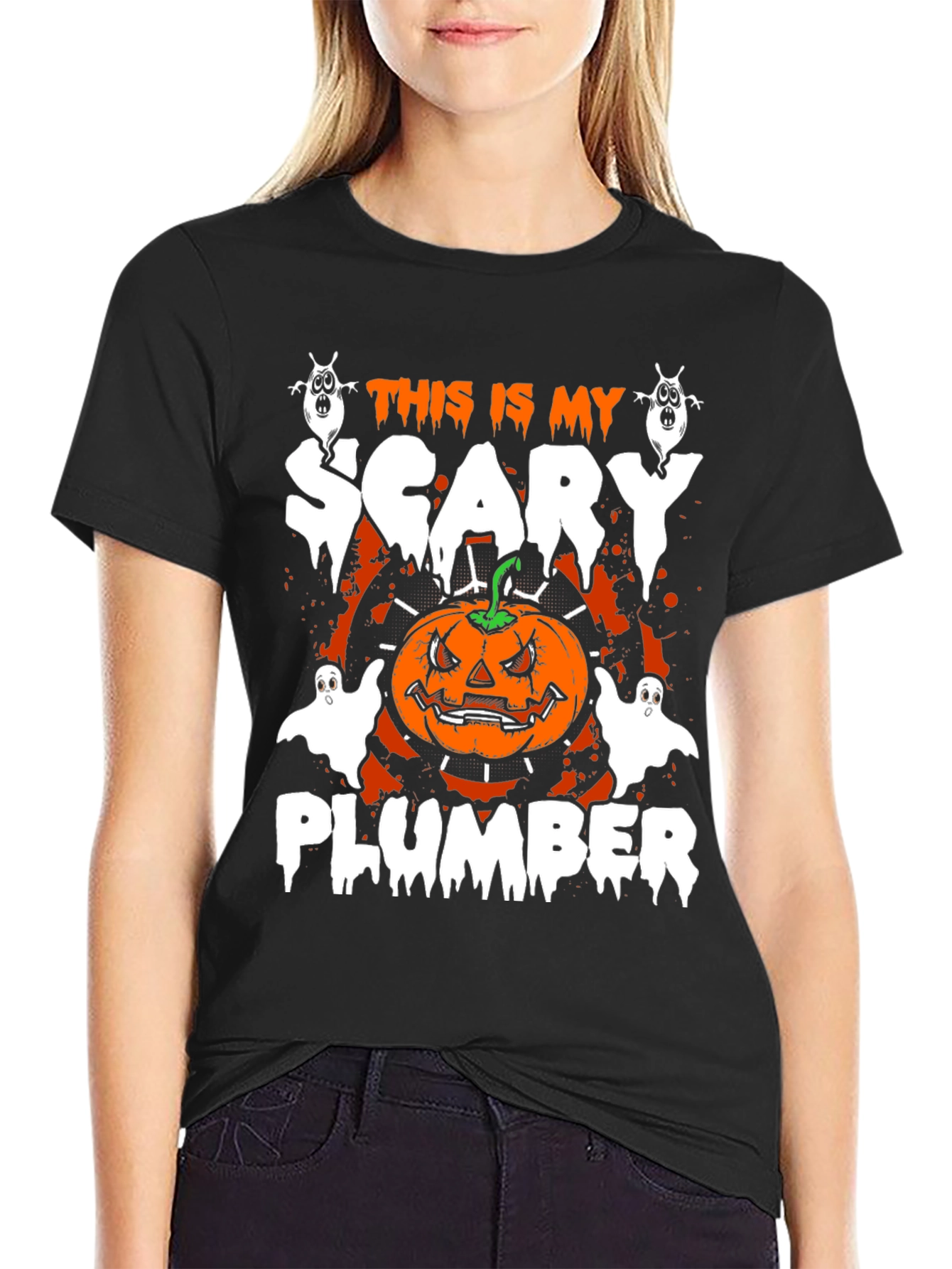 Scary Plumber Halloween T-Shirt