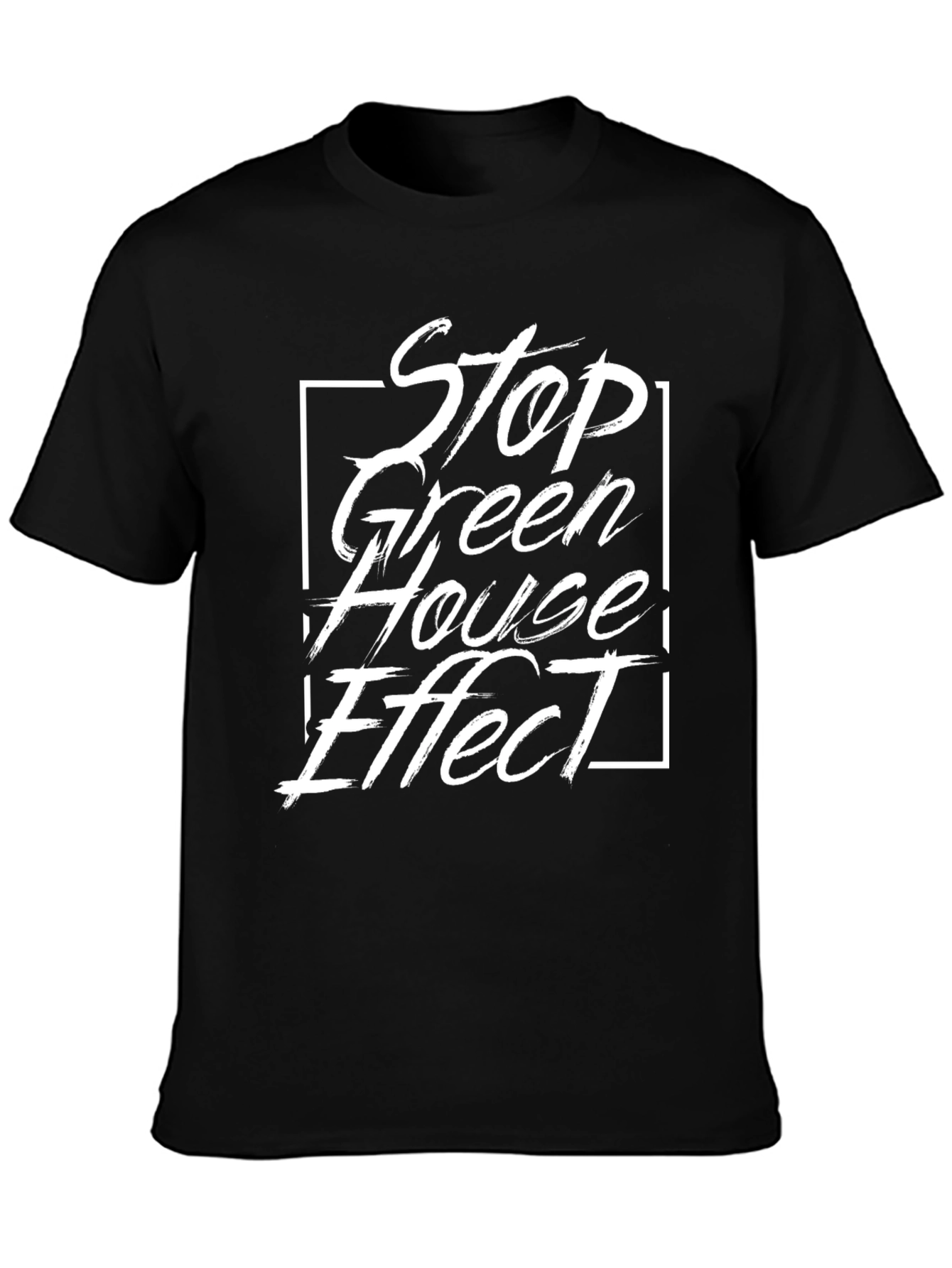 Stop Greenhouse Effect Graphic Tee - Eco-Friendly Statement