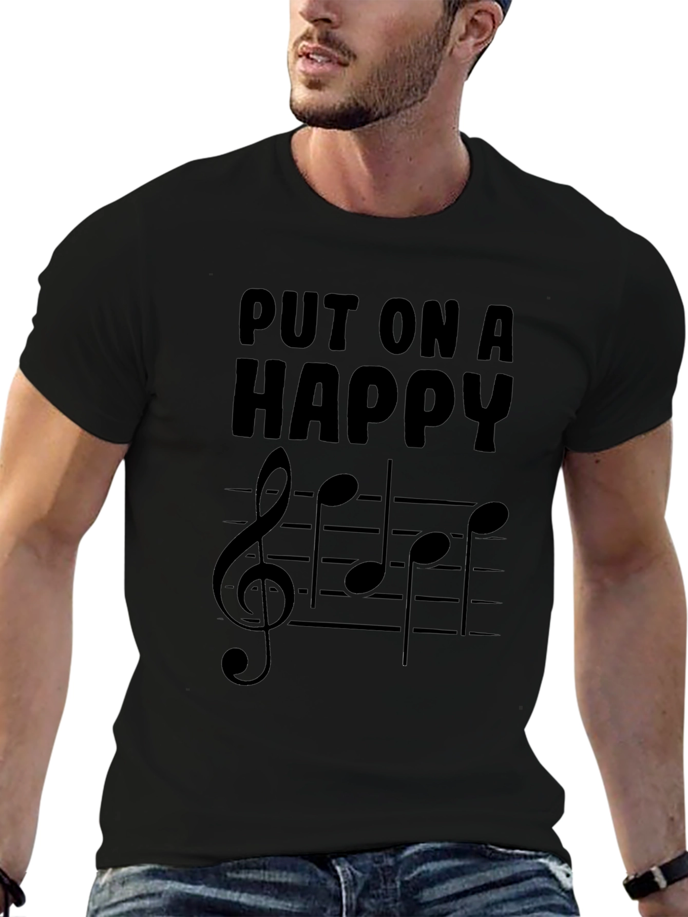 Put On a Happy Face T-Shirt Black