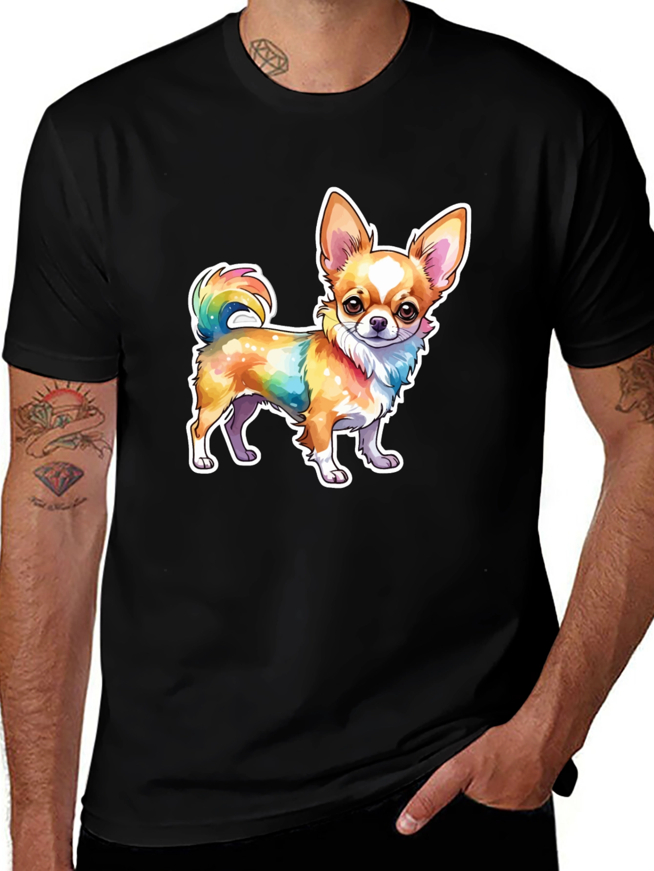 Rainbow Chihuahua Graphic Tee
