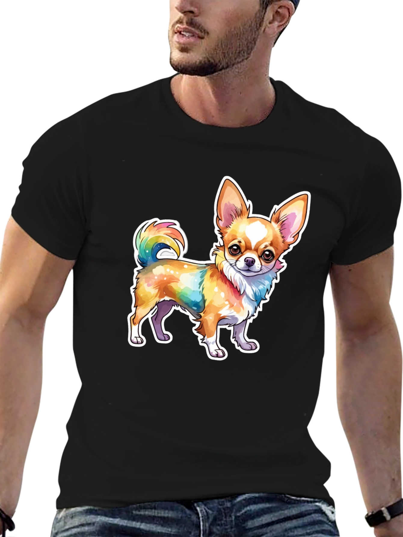 Rainbow Chihuahua Graphic Tee