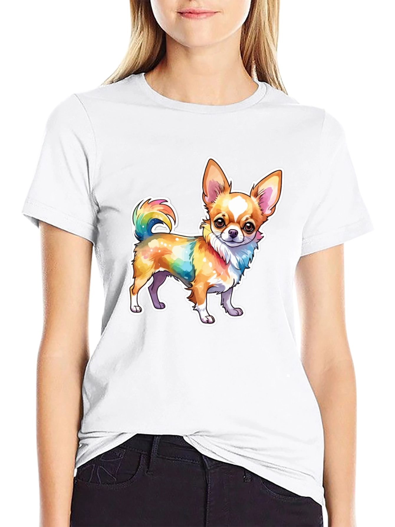Rainbow Chihuahua Graphic Tee