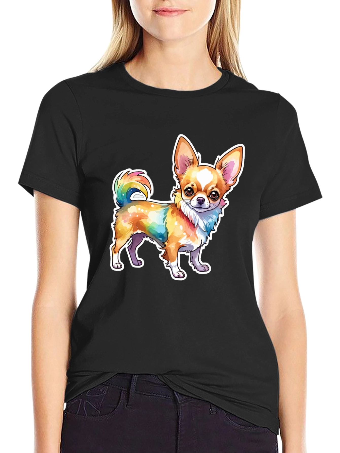 Rainbow Chihuahua Graphic Tee