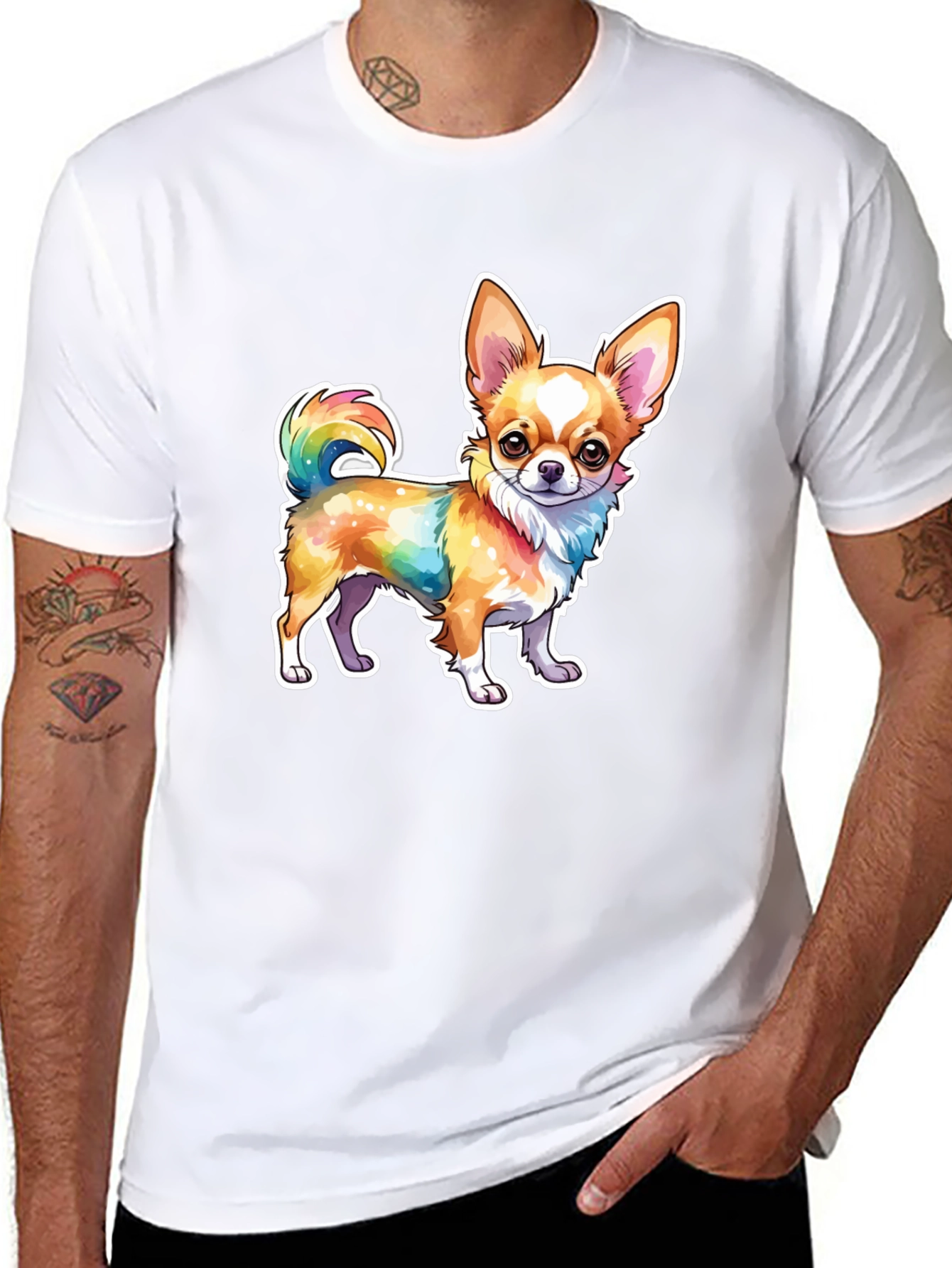 Rainbow Chihuahua Graphic Tee