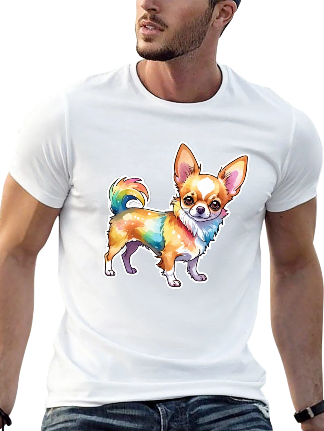 Rainbow Chihuahua Graphic Tee