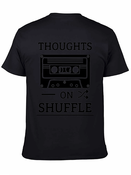 Thoughts On Shuffle T-Shirt - Unique Cassette Design