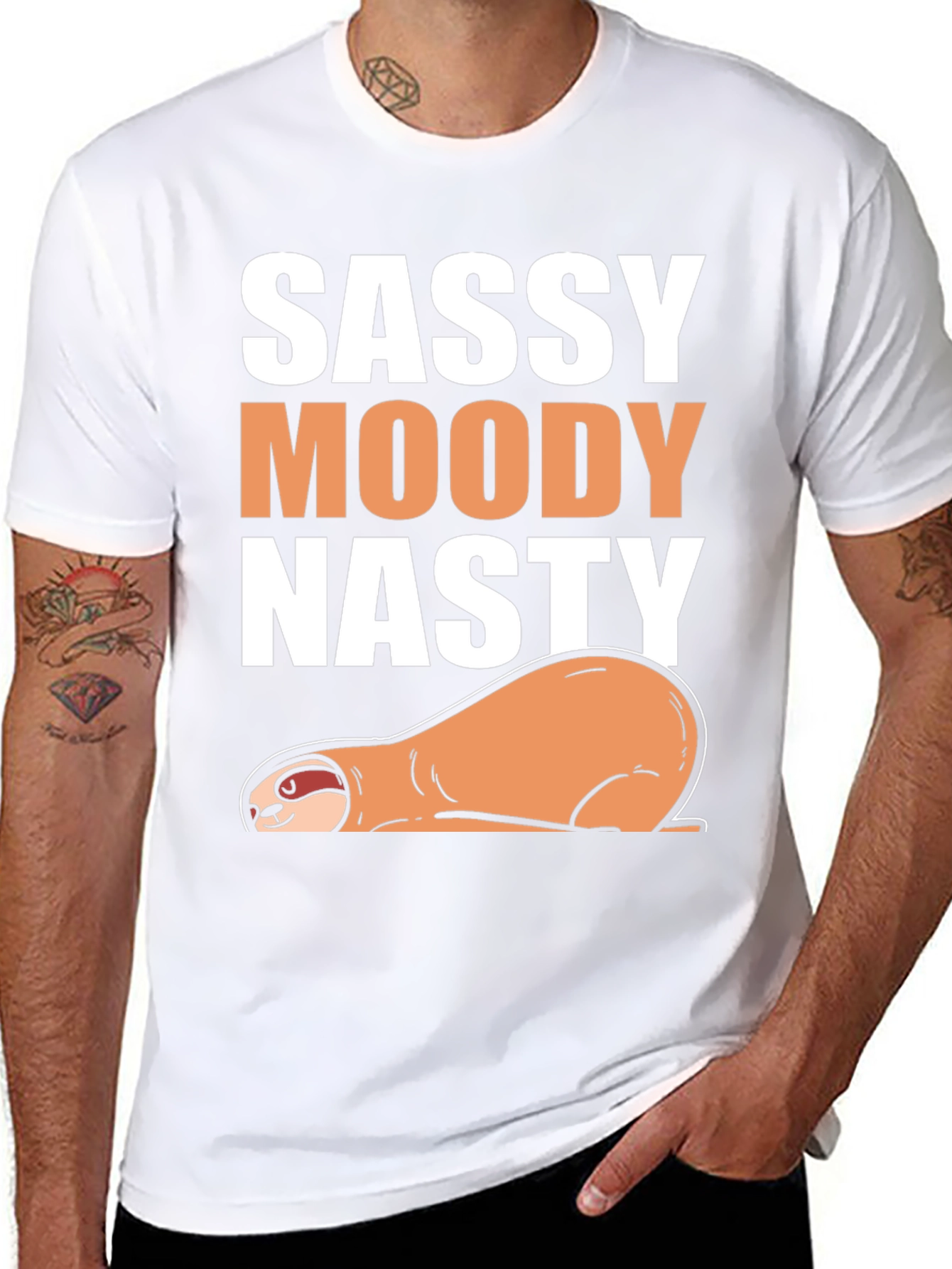 Sassy Moody Nasty Sloth Graphic Tee