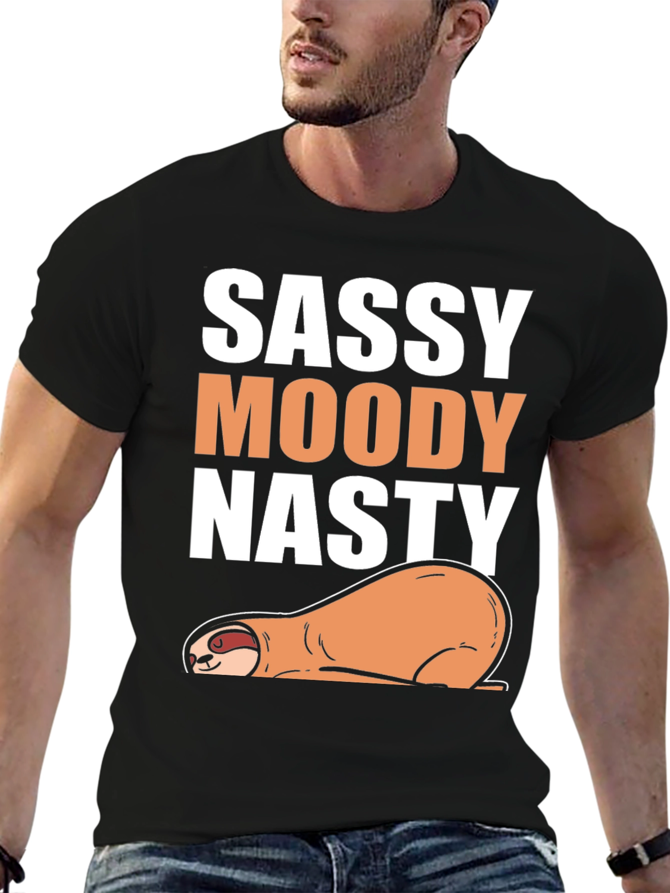 Sassy Moody Nasty Sloth Graphic Tee
