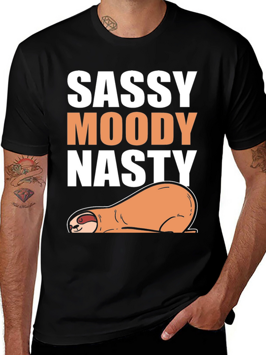 Sassy Moody Nasty Sloth Graphic Tee