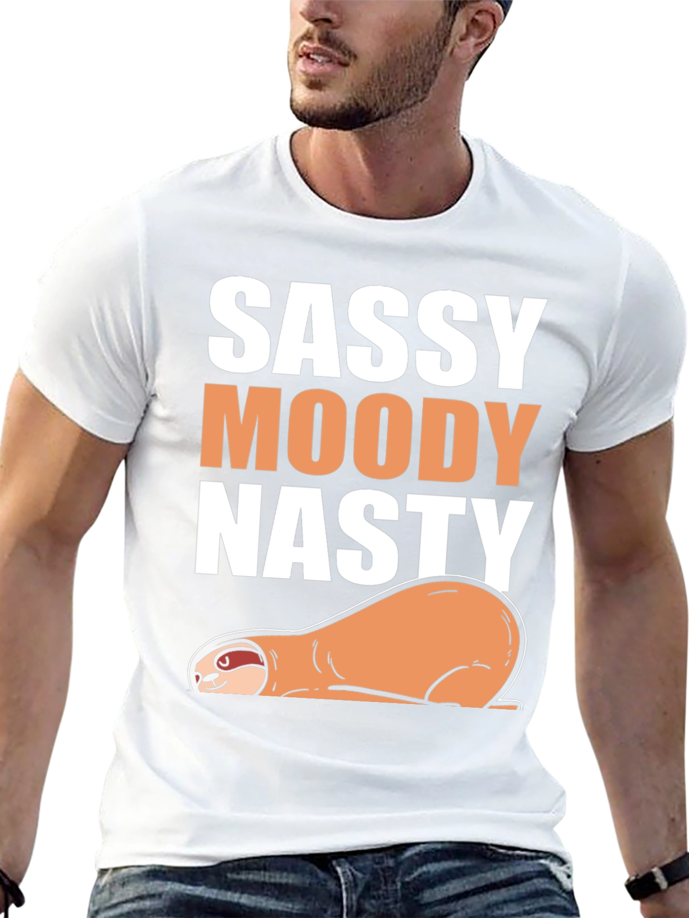 Sassy Moody Nasty Sloth Graphic Tee