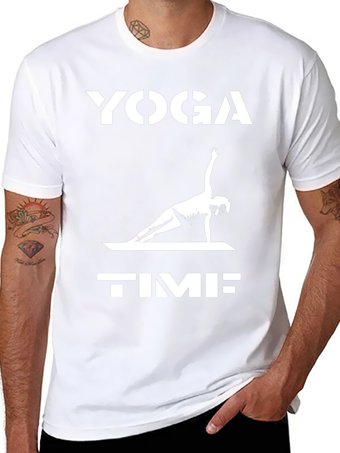 Yoga Time T-Shirt Black Cotton Tee