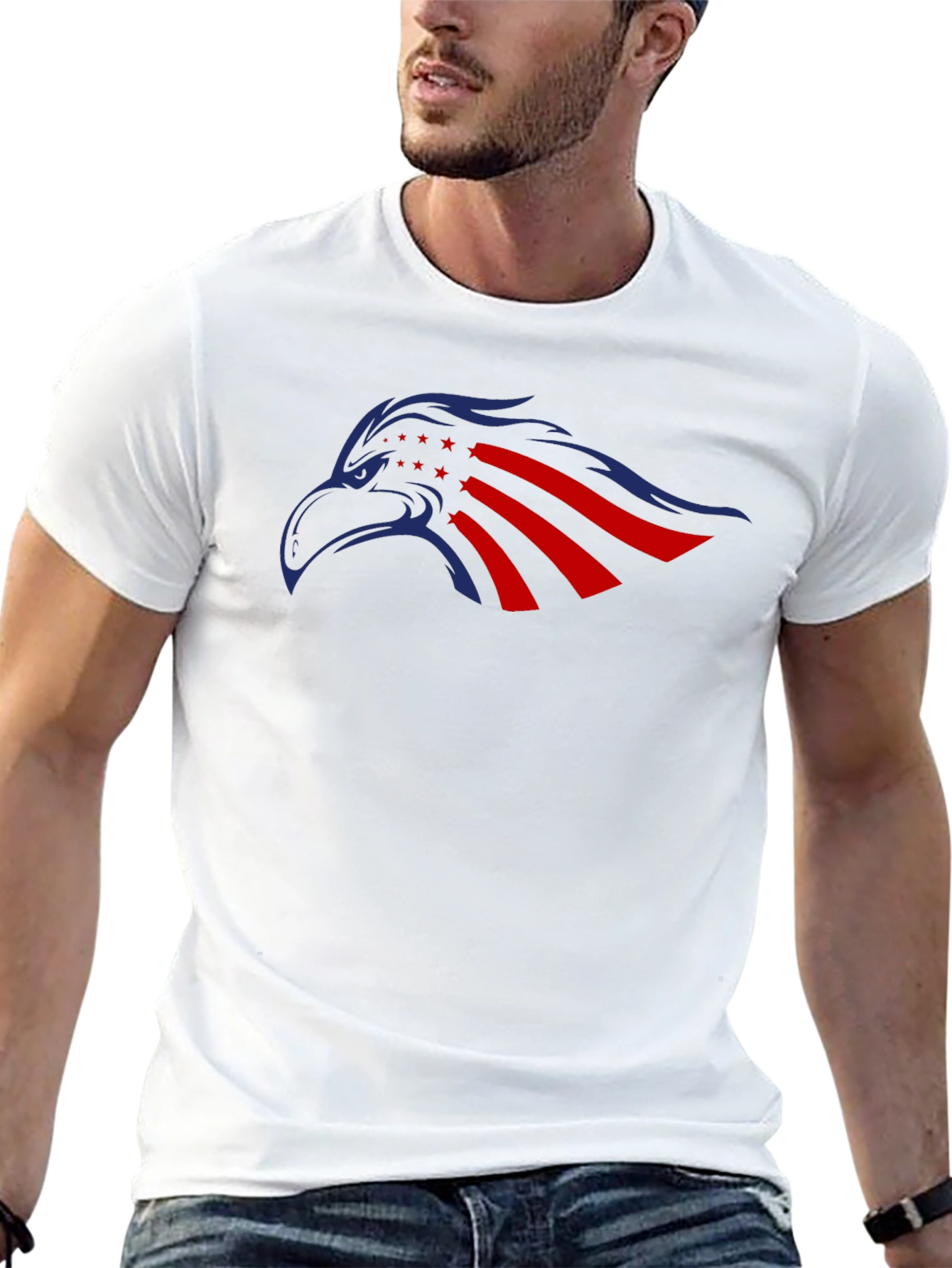 American Eagle Graphic T-Shirt - Patriotic Style
