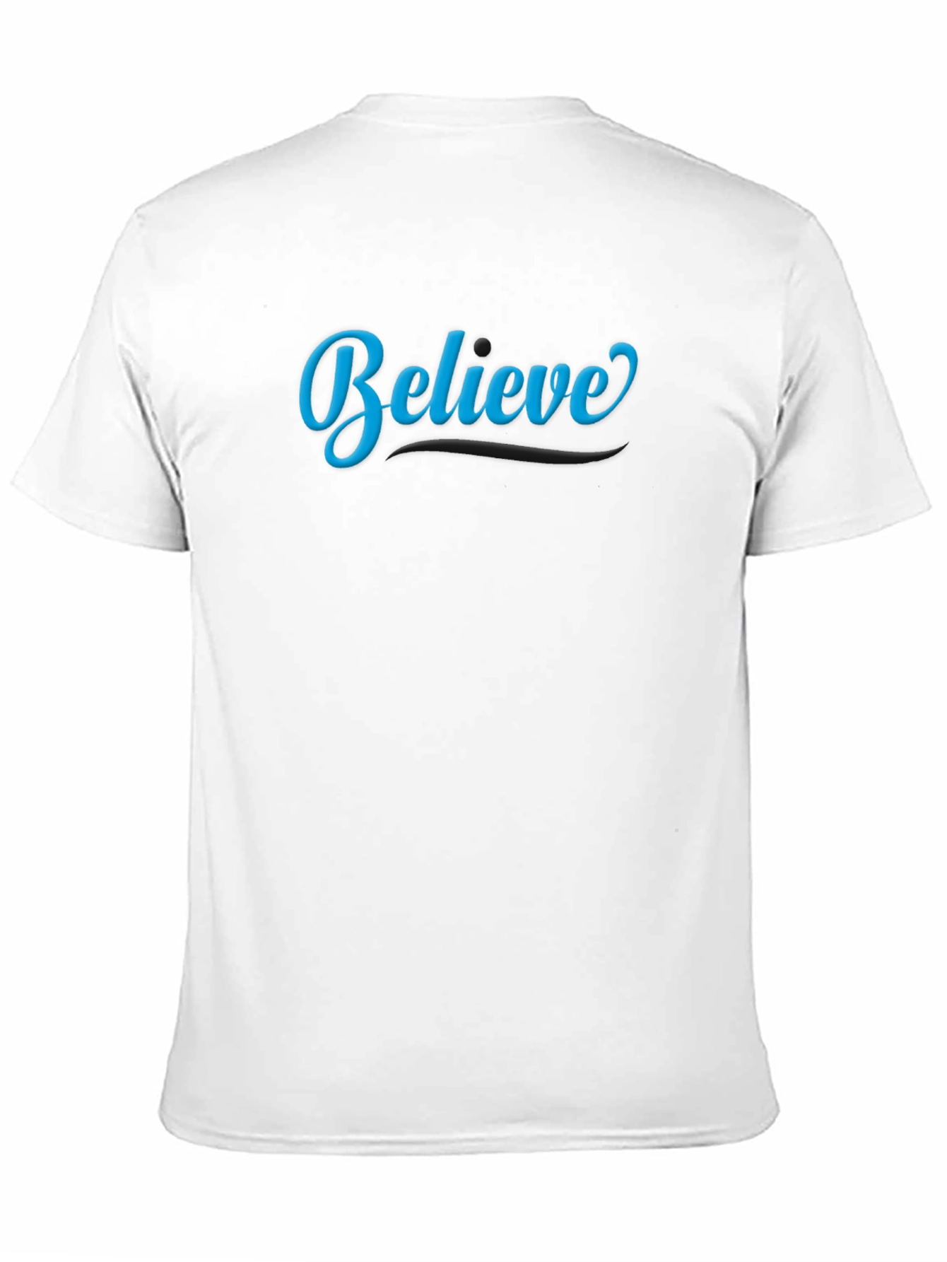 Believe Black Cotton Graphic Tee