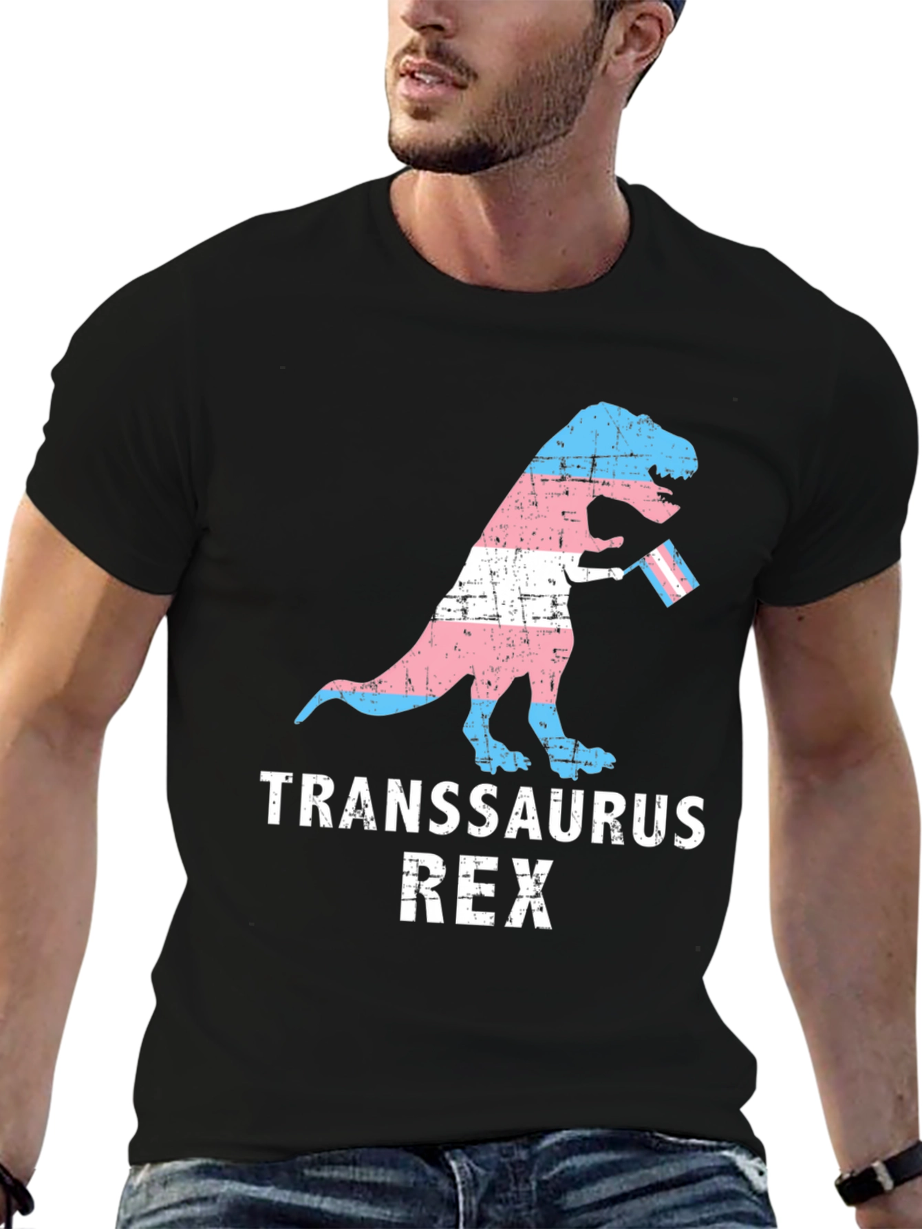 Transsaurus Rex T-Shirt - LGBTQ+ Pride Dinosaur Tee