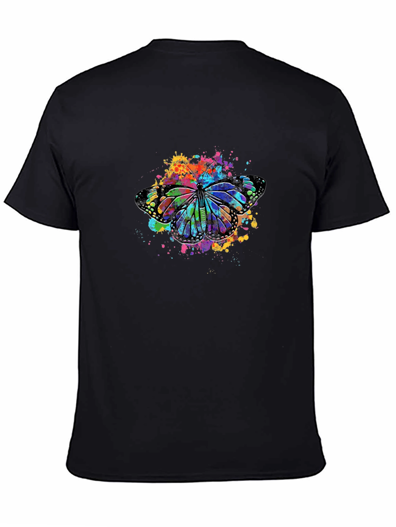Butterfly Splash Black T-Shirt