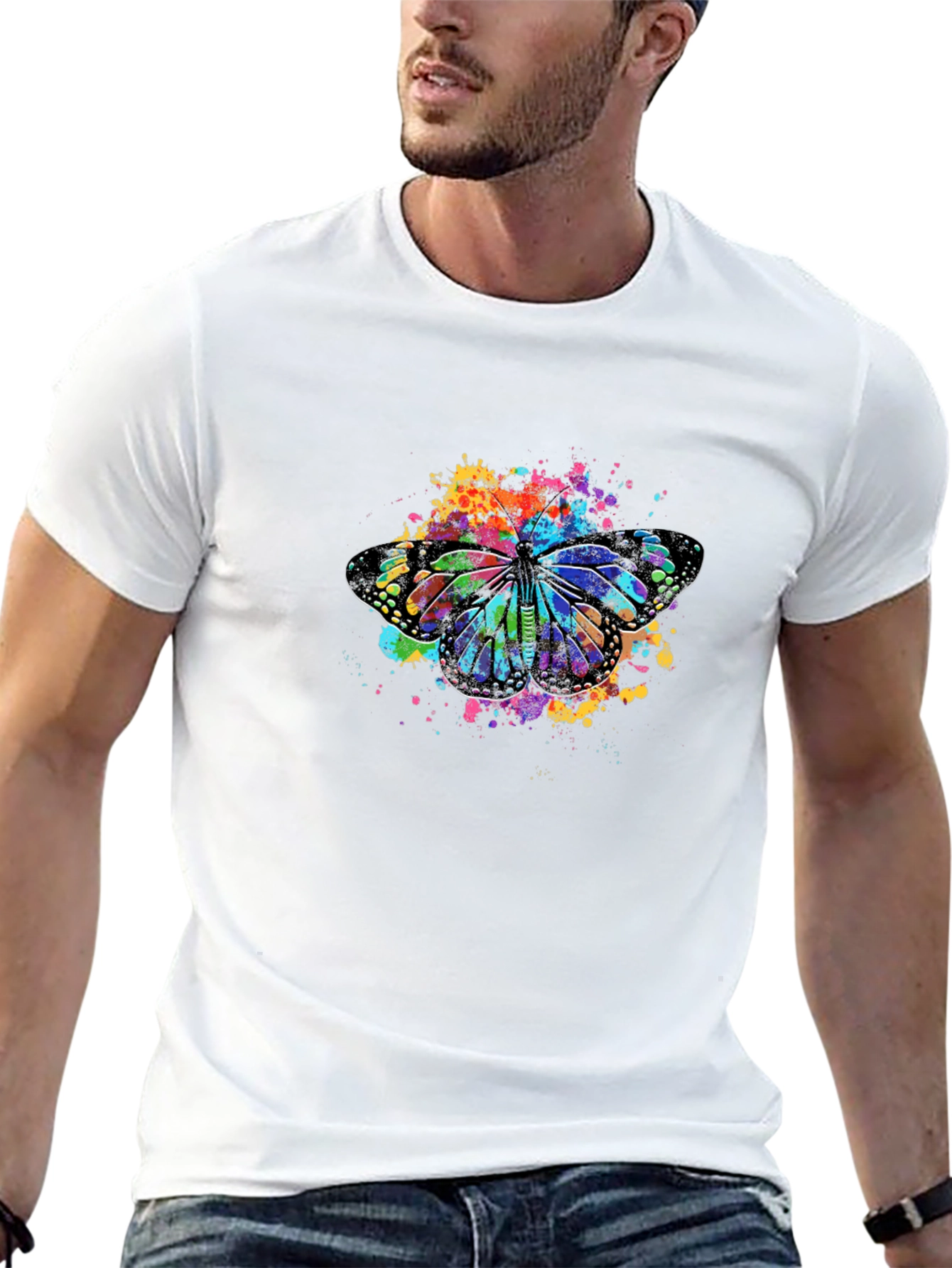 Butterfly Splash Black T-Shirt