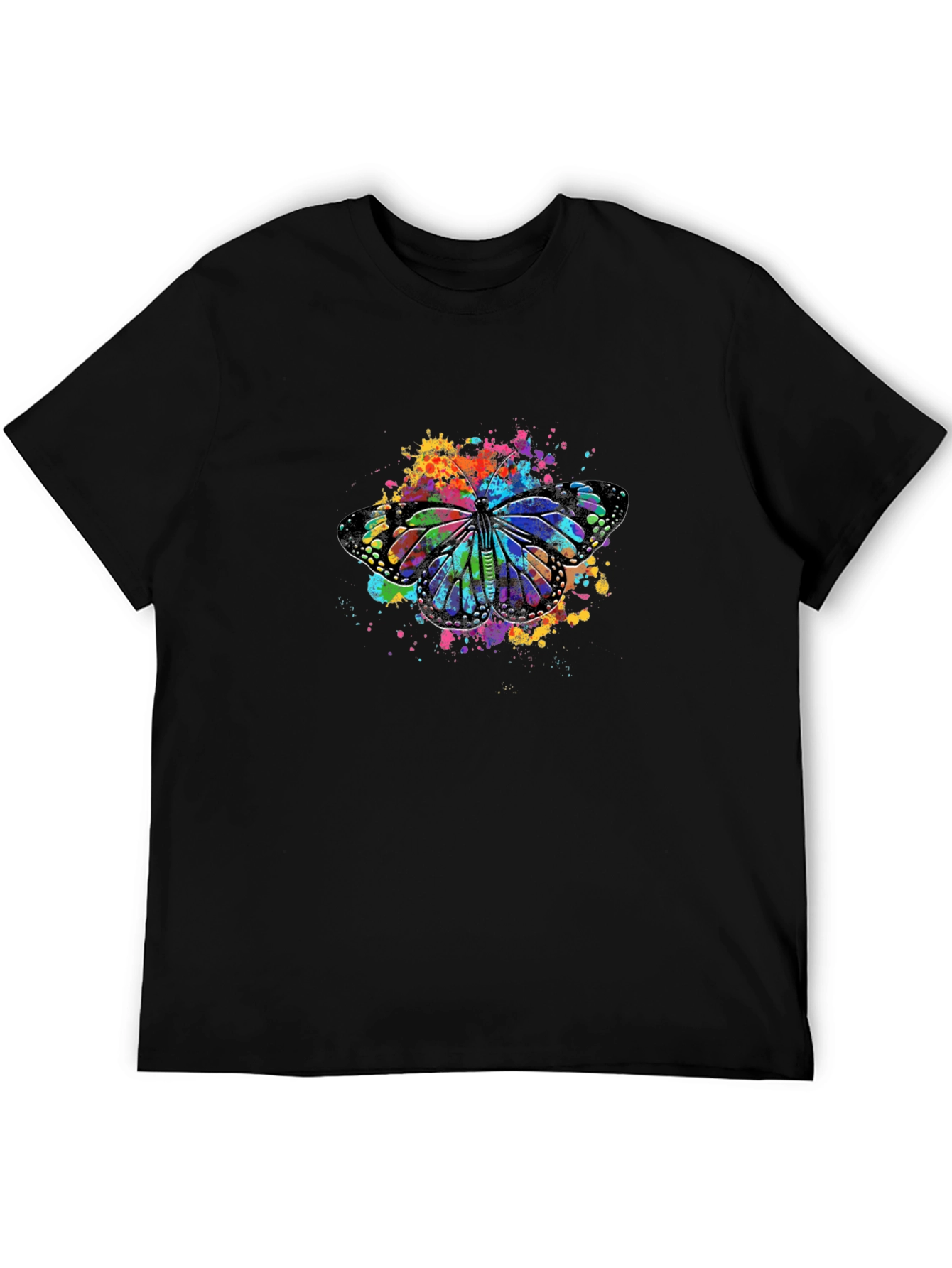 Butterfly Splash Black T-Shirt